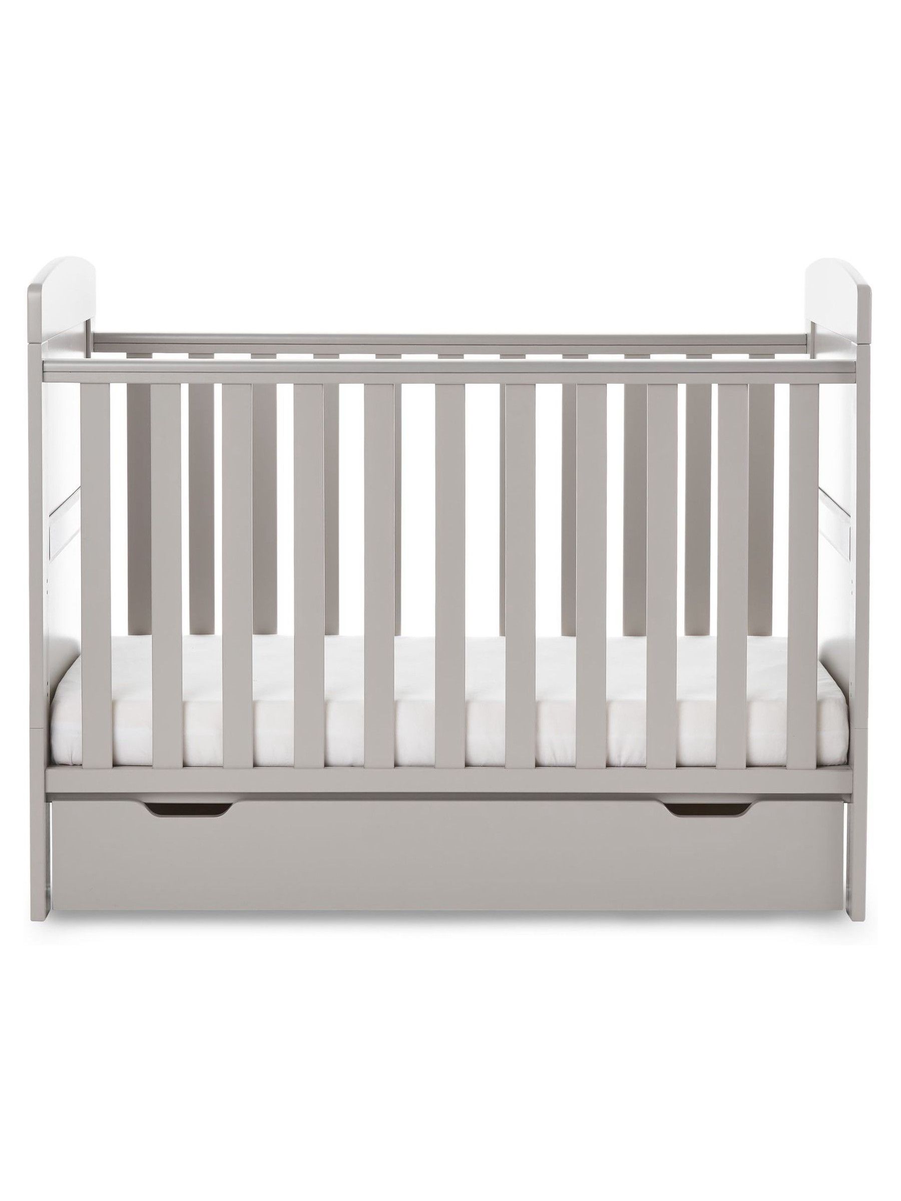 Obaby Grace Warm Grey Mini Cot Bed & Under Drawer