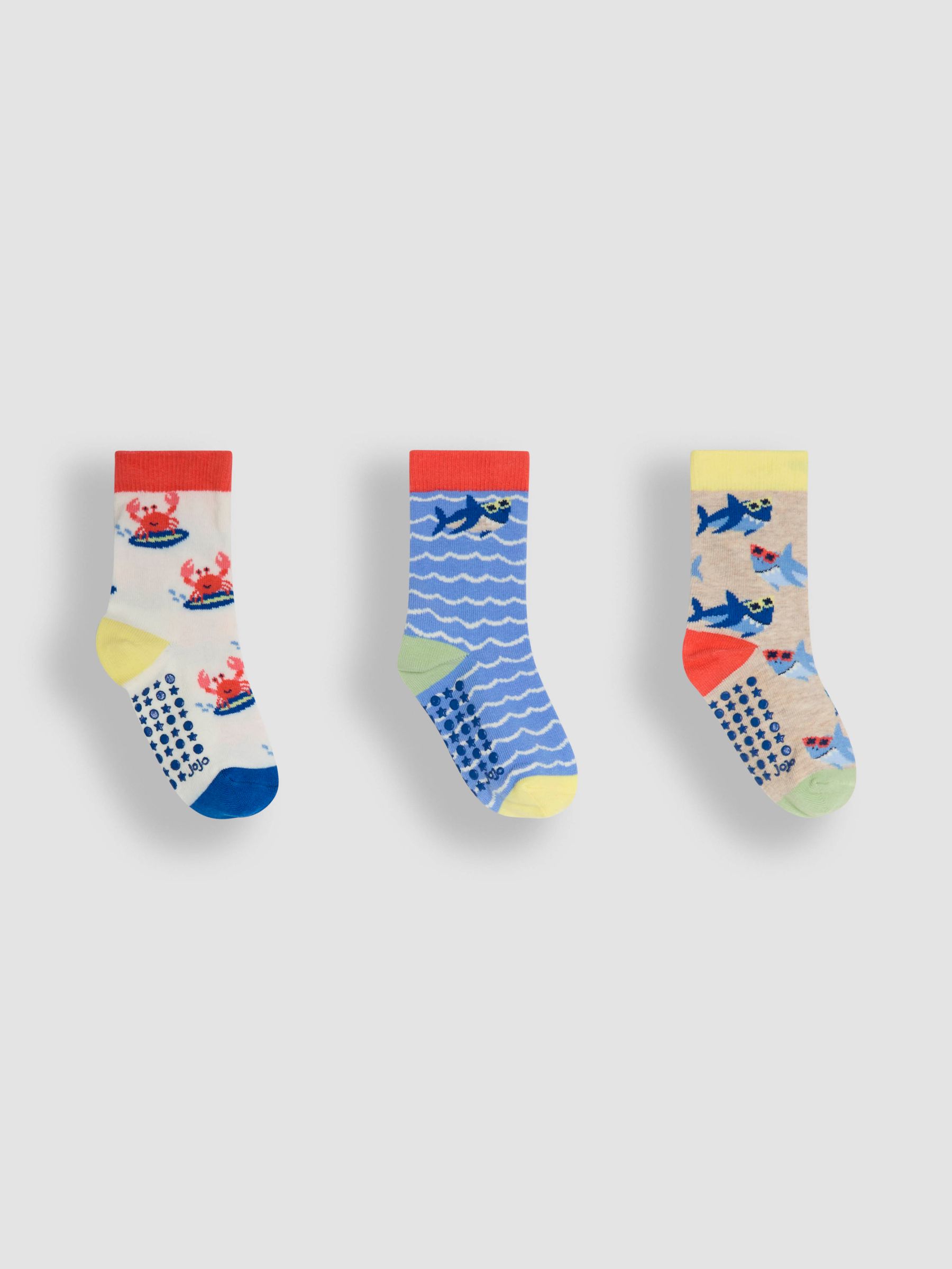 Blue 3-Pack Printed Socks