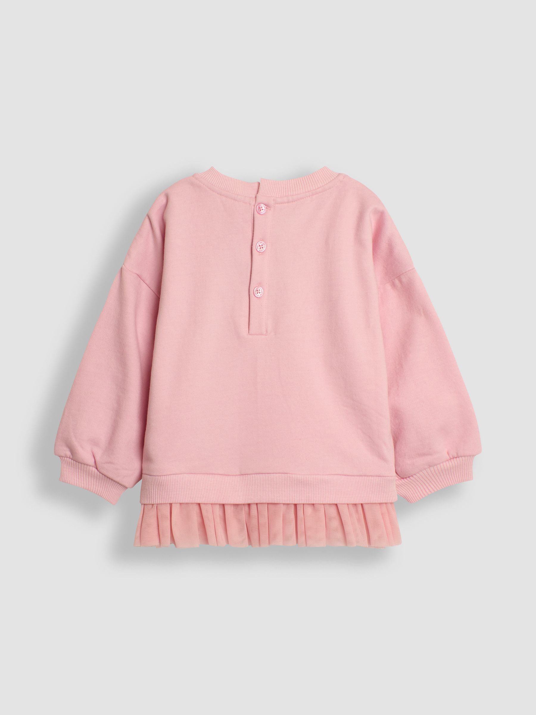 Pink Reindeer Sequin Tulle Frill Sweatshirt