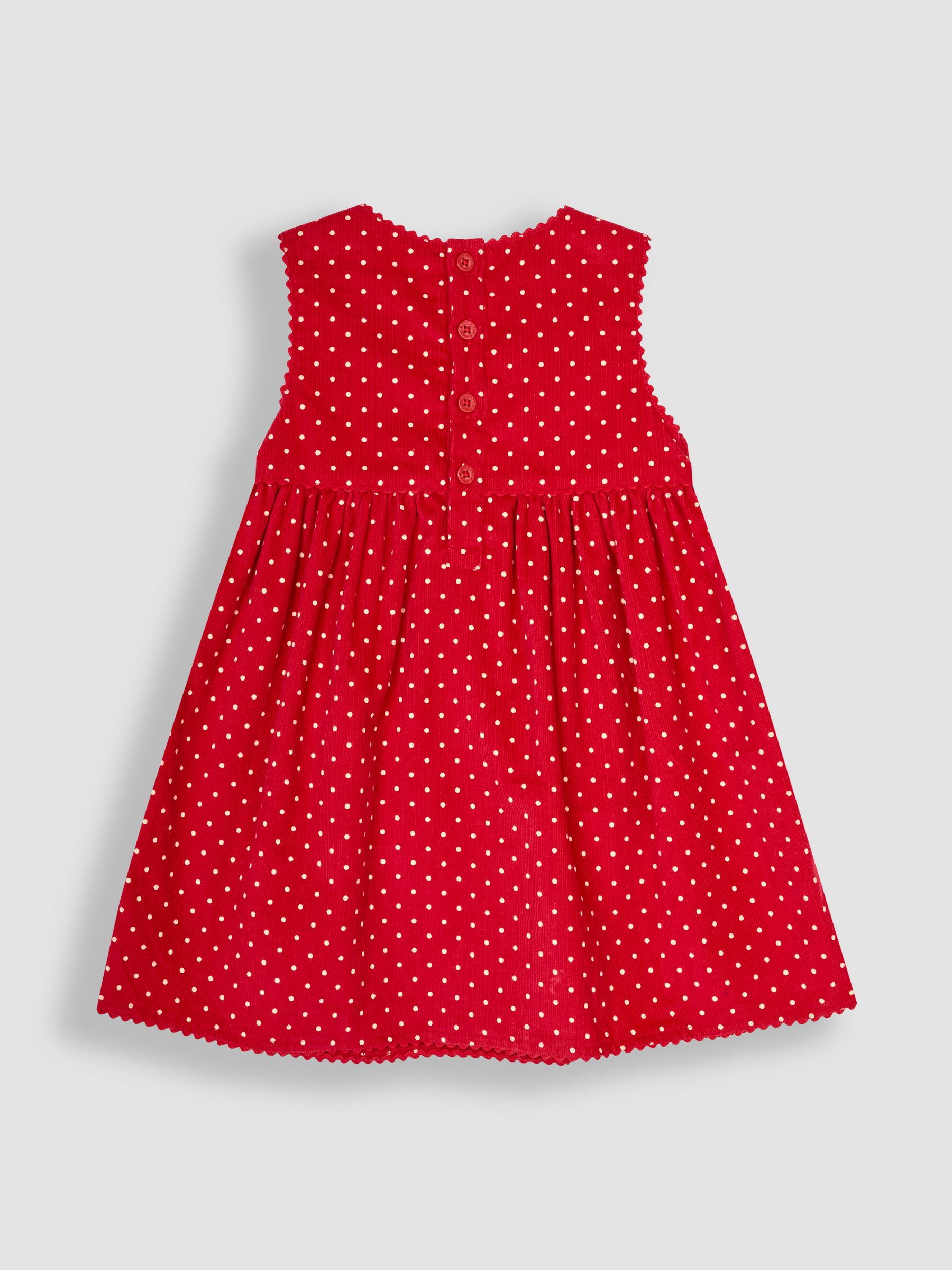 Rose Pink Mouse Christmas Appliqué Cord Dress