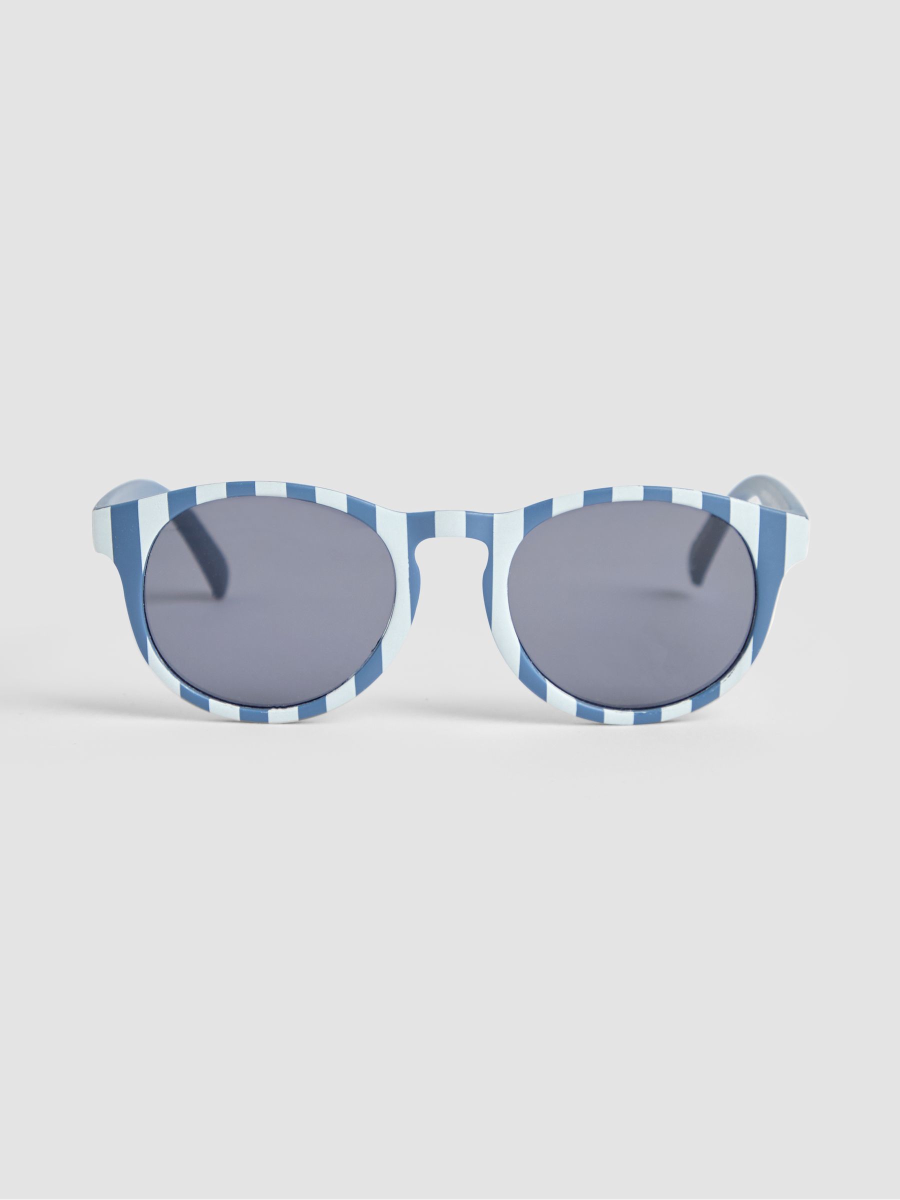 Blue Rounded Sunglasses