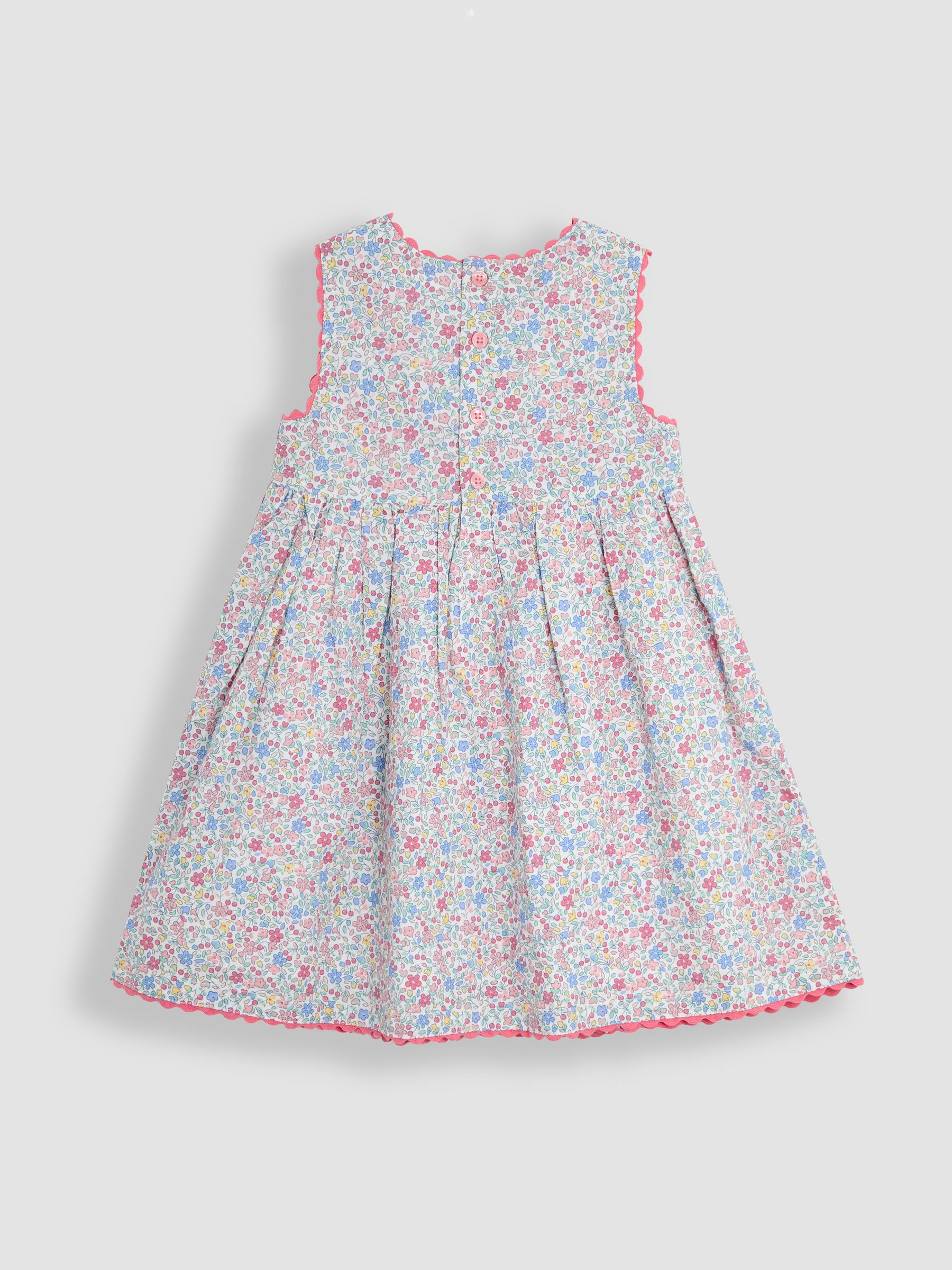 Pink Duck Summer Sleeveless Appliqué 100% Cotton Dress