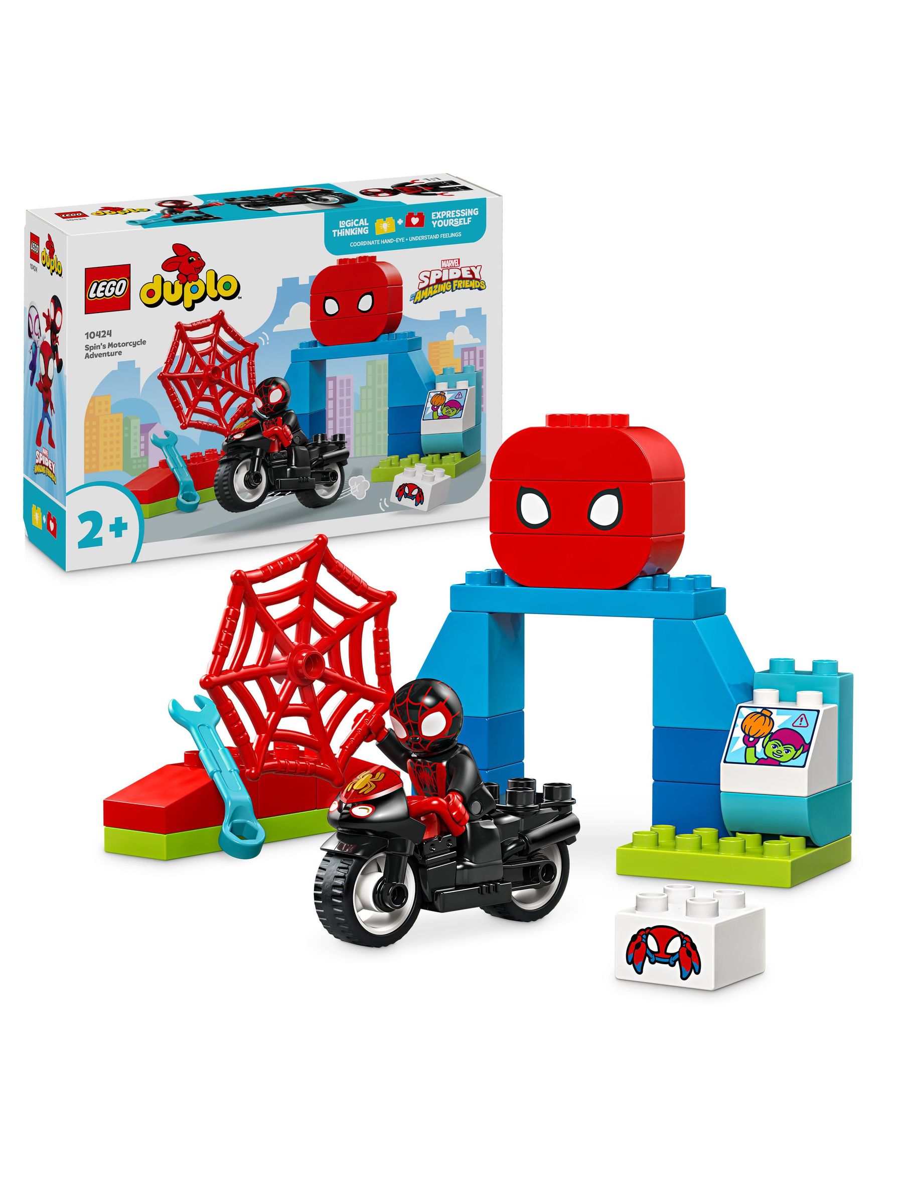 LEGO DUPLO Marvel Spins Motorcycle Adventure Set