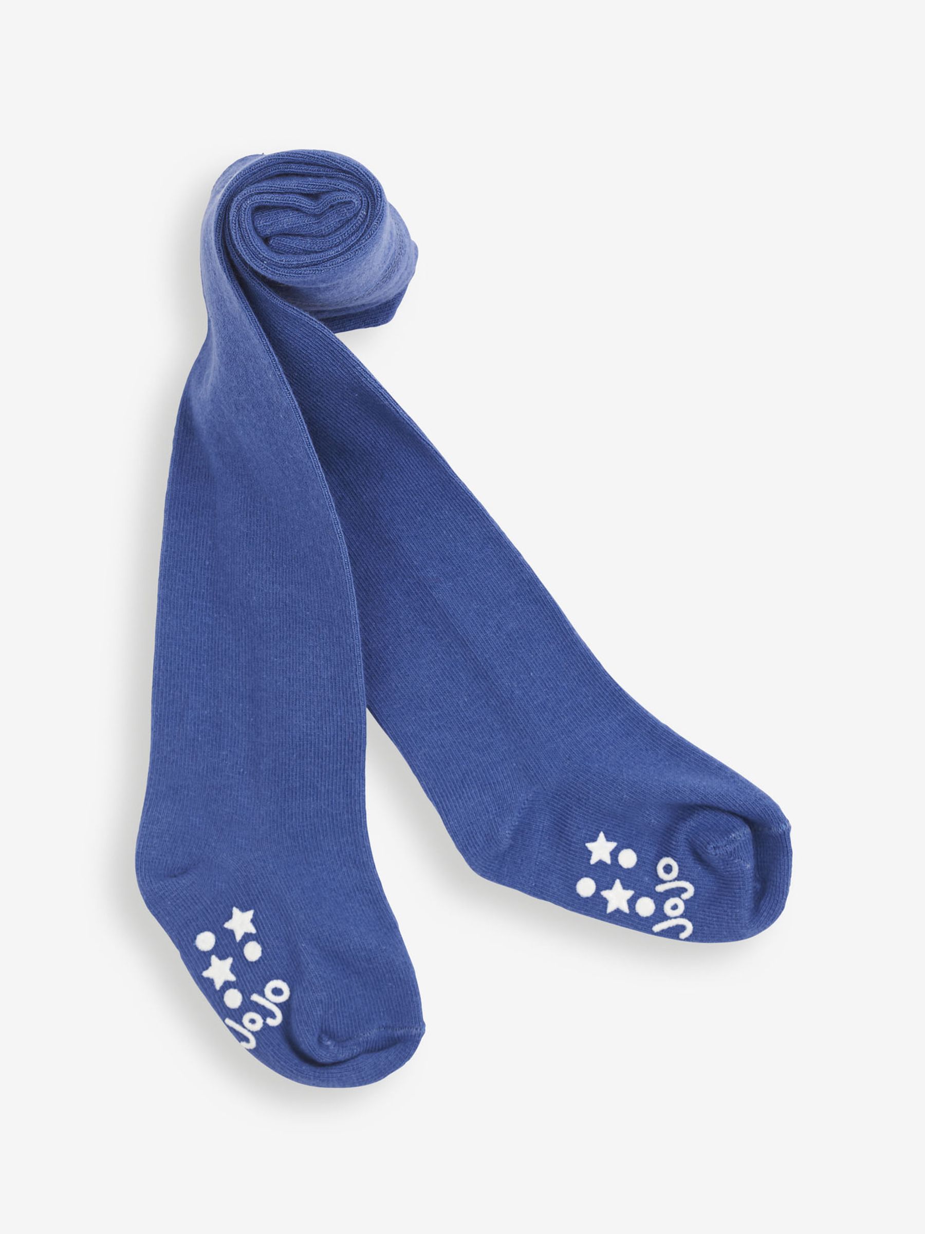 Indigo Blue Cotton Rich Plain Tights