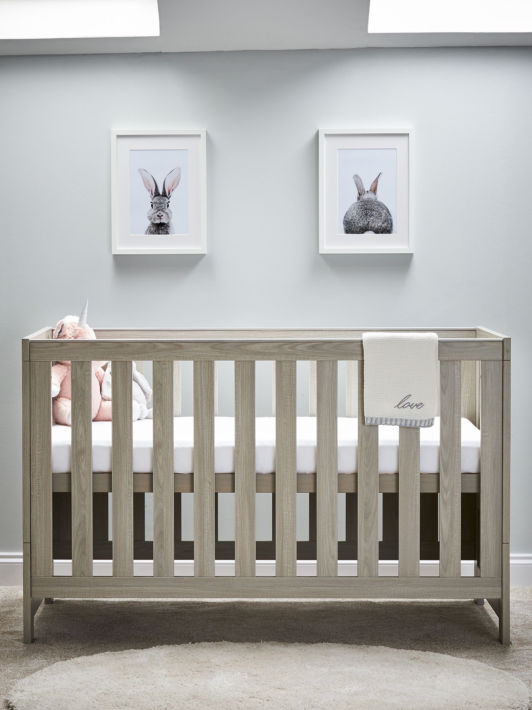 Obaby White Nika Regular Cot Bed