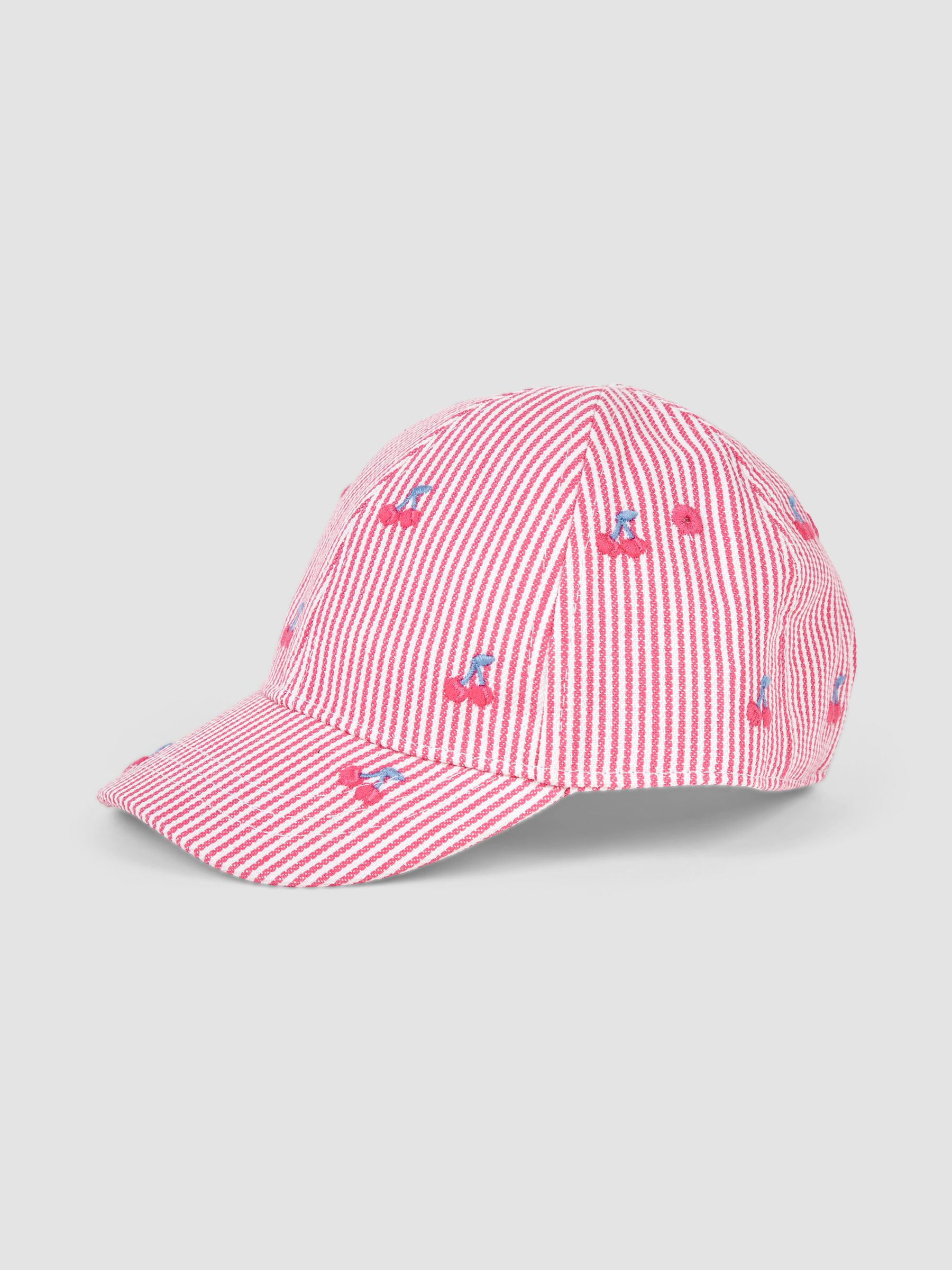 Pink Cherry Embroidered Cap