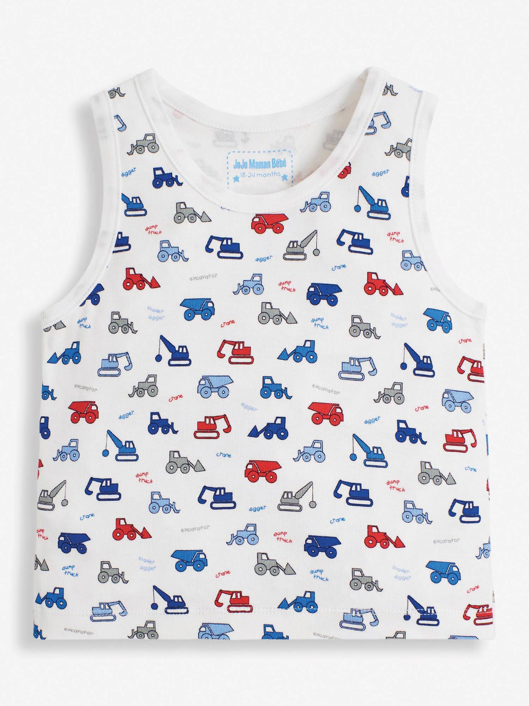 3-Pack Digger Boys' Vest Set in Blue