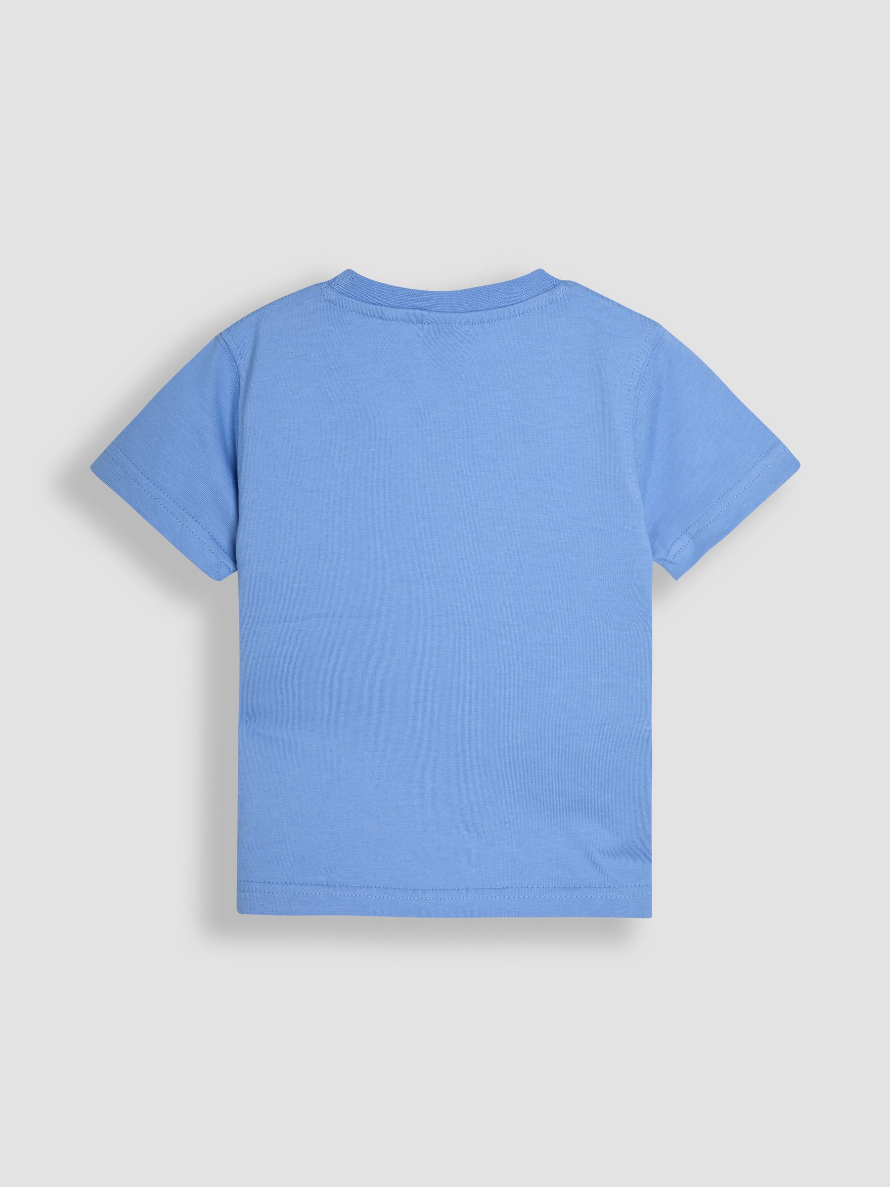 Blue Farm Scene Interactive Appliqué 100% Cotton T-Shirt
