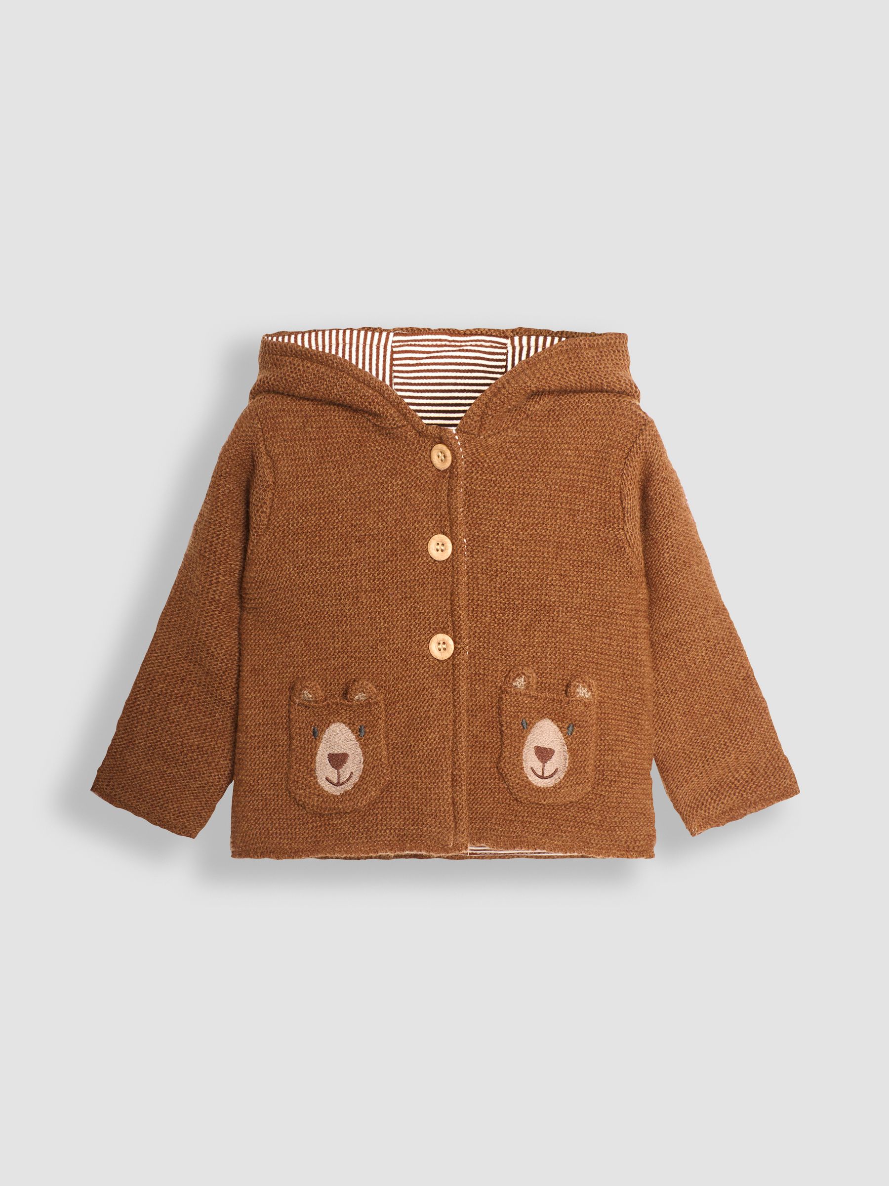 Brown Bear Hooded Baby Cardigan