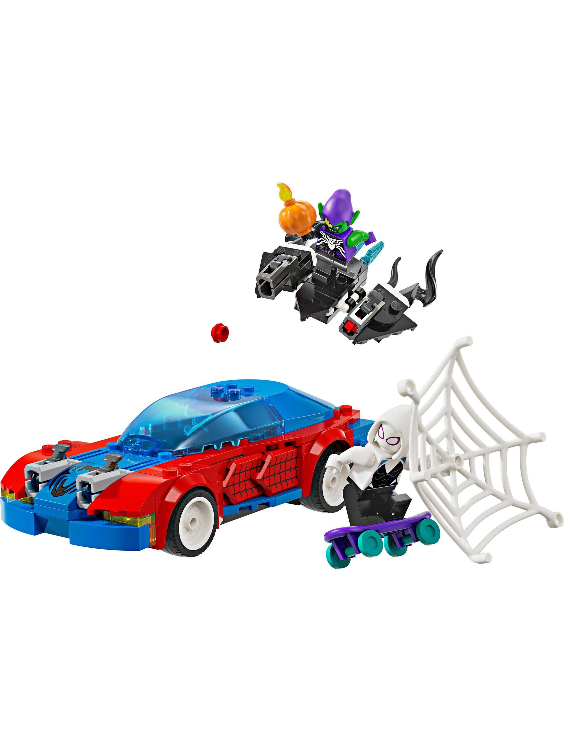 Lego Marvel Spider Man Race Car Venom Green Goblin
