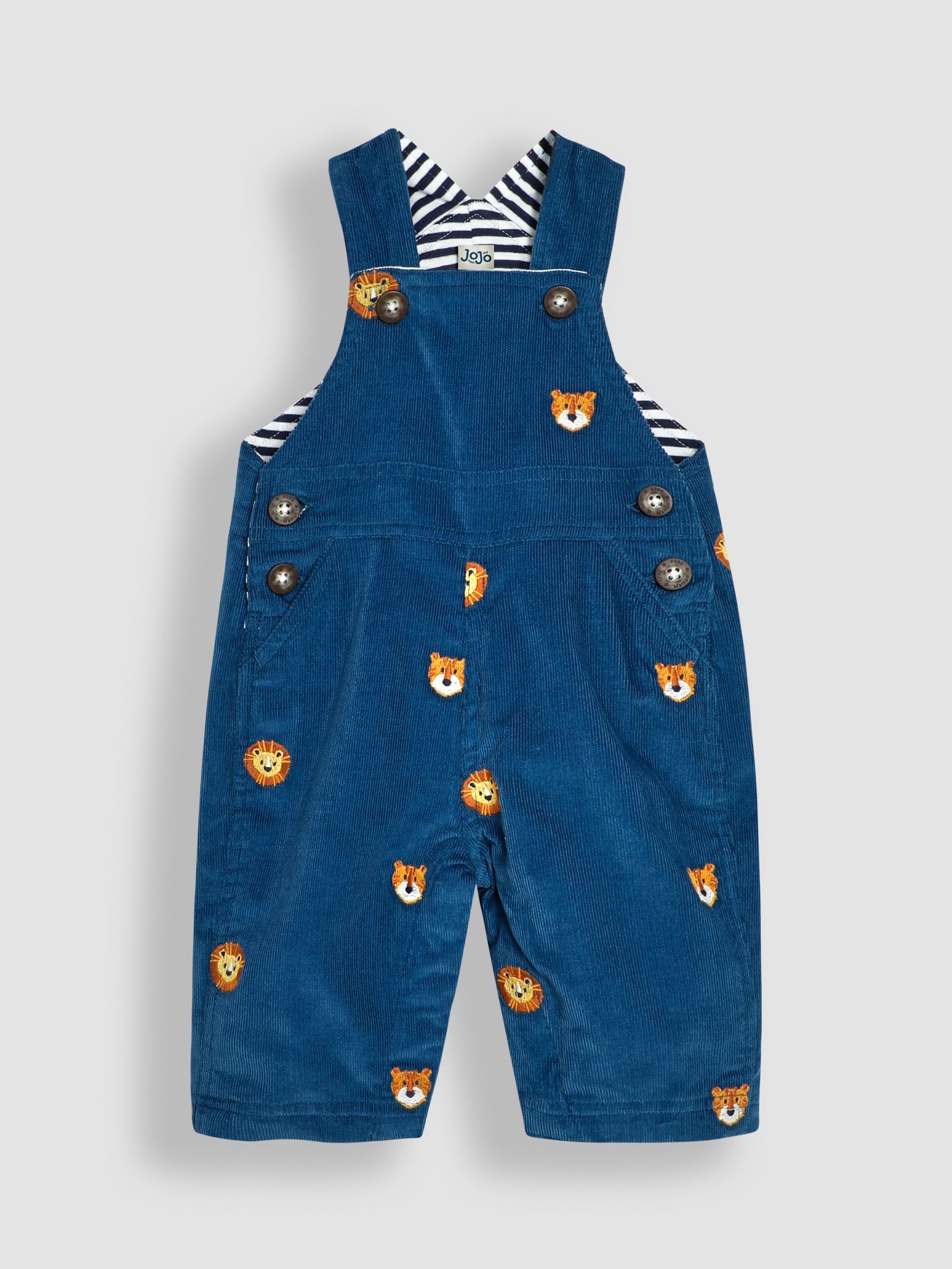 Toffee Embroidered Cord Dungarees