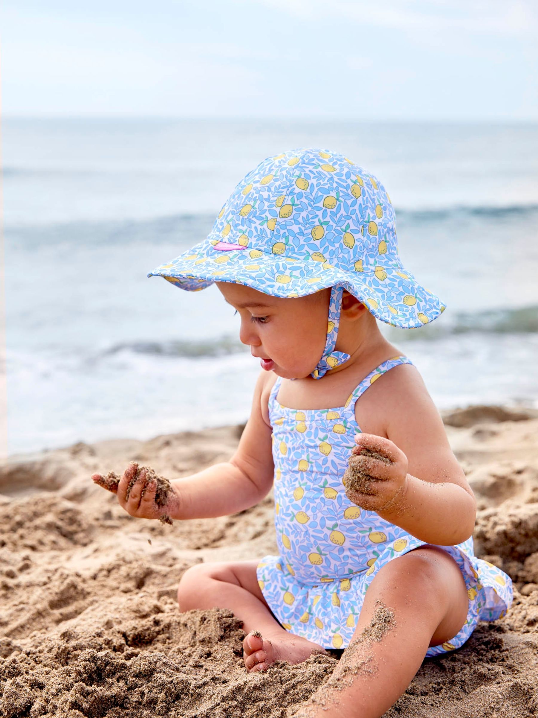 Pastel Swimsuit With Integral Nappy