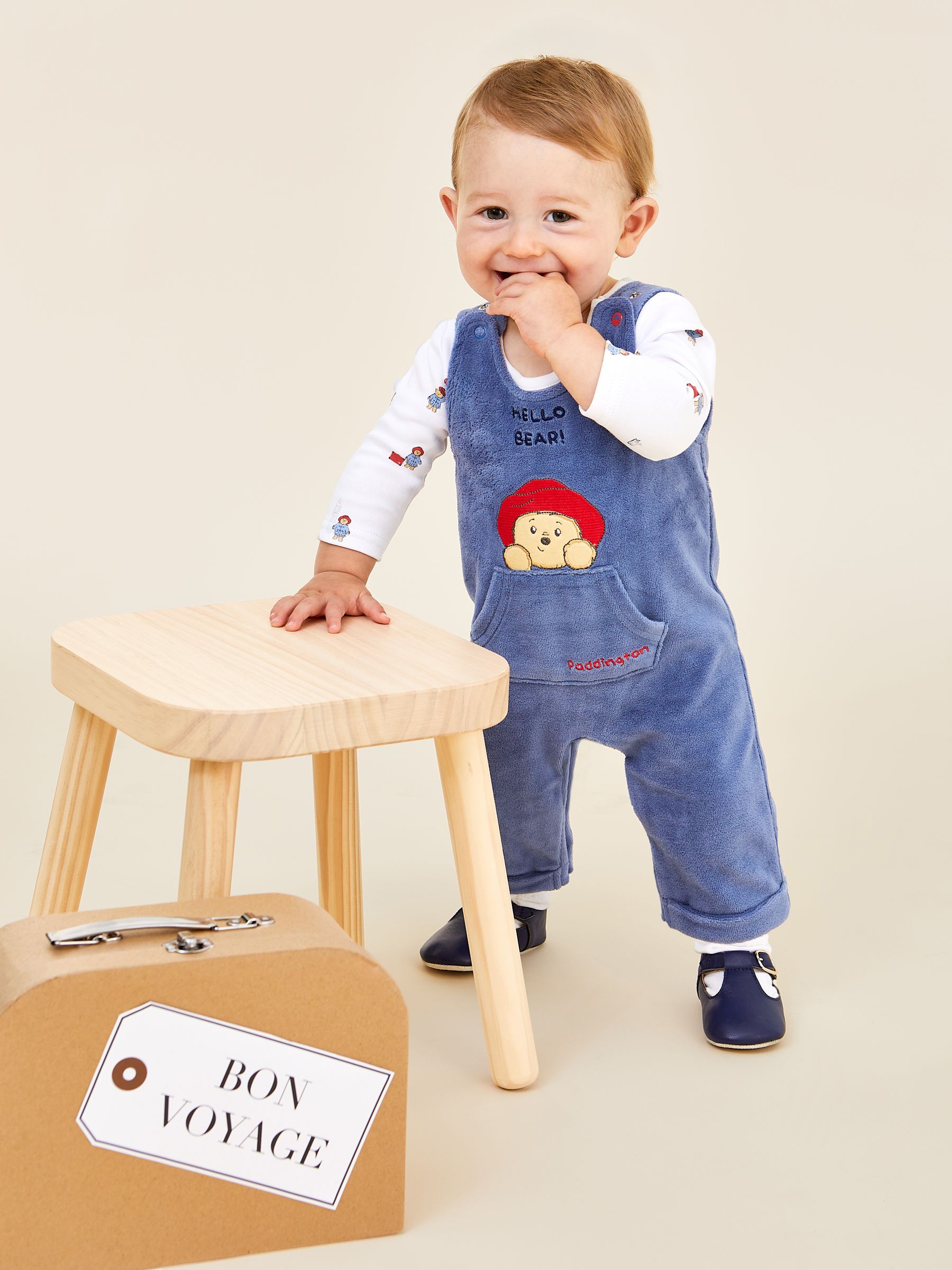 Navy Appliqué Dungaree Set
