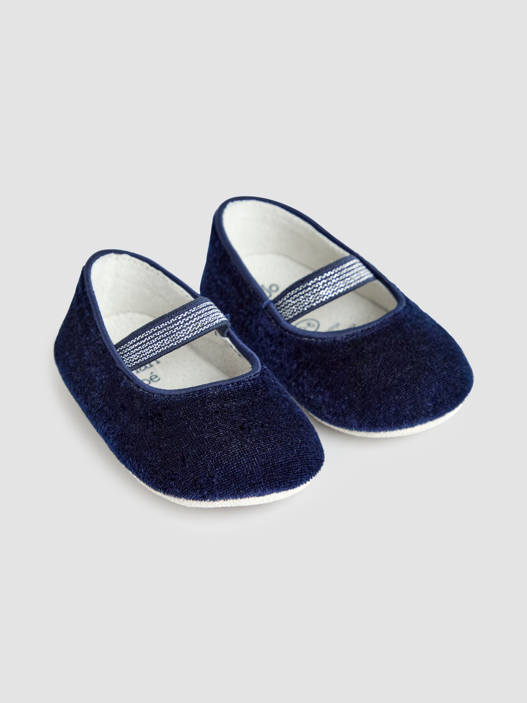 Navy Ballet Pram Shoes