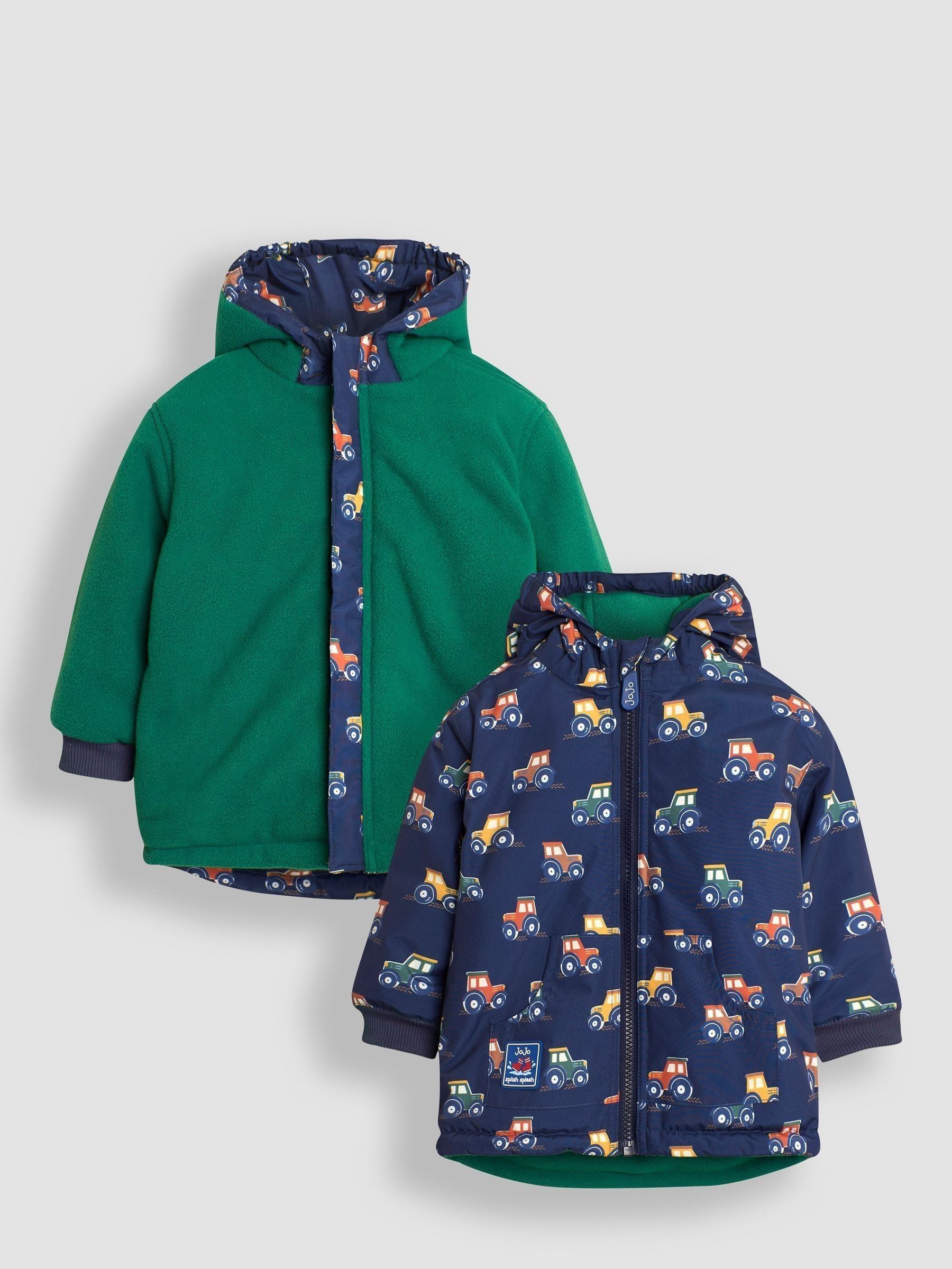 Navy Blue Tractor Fleece Lined Jacket