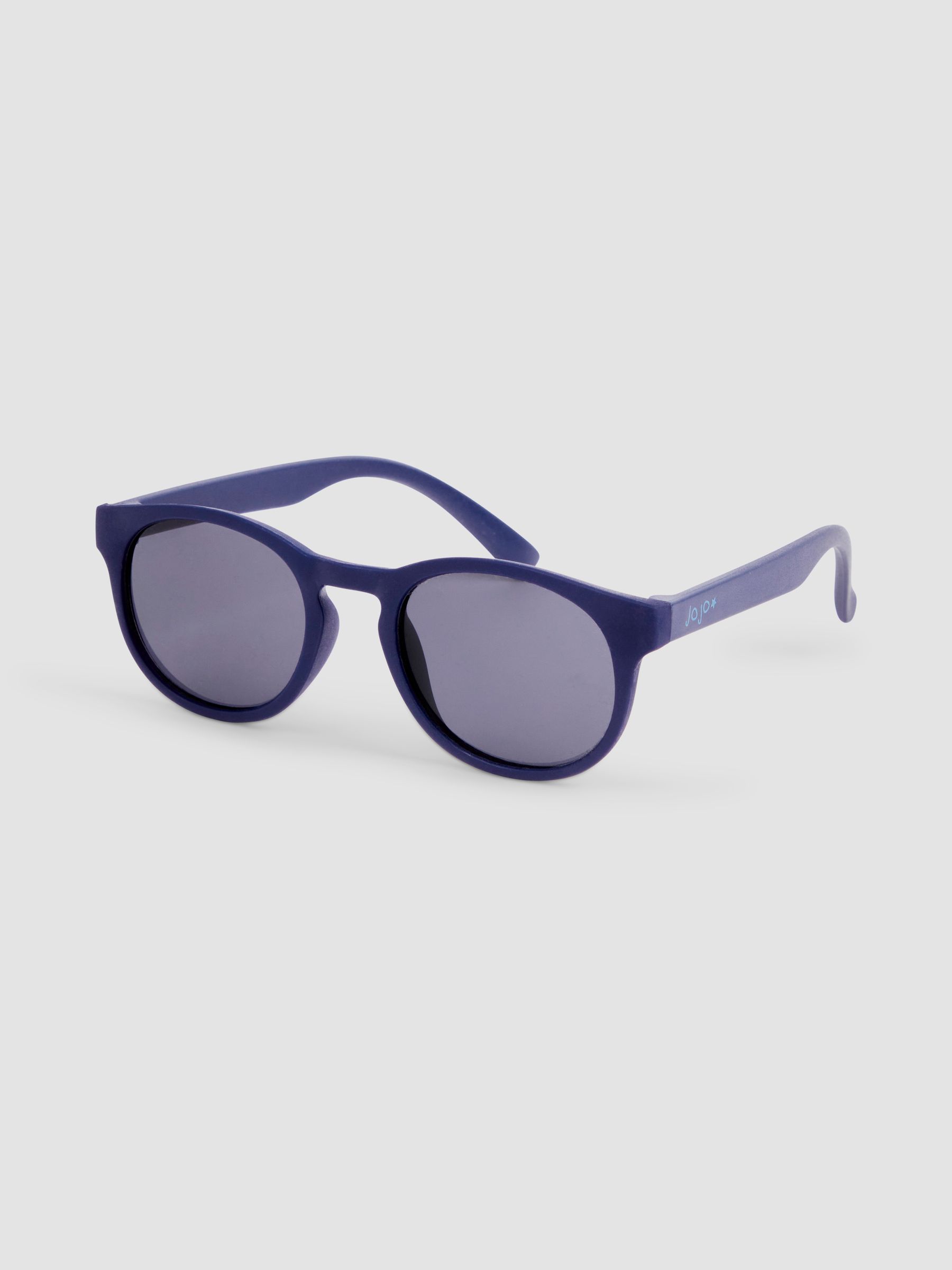 Navy Blue Rounded Sunglasses