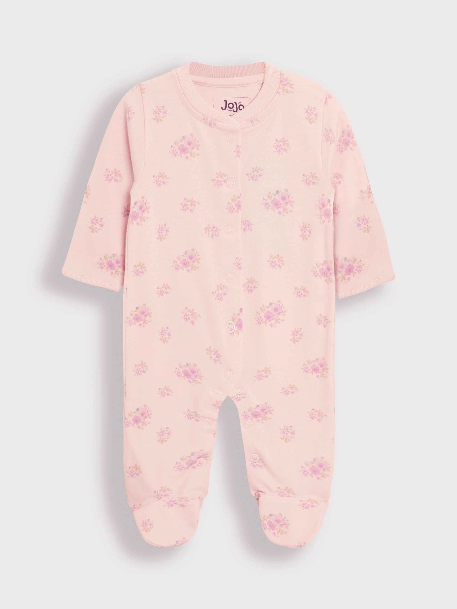 Floral 2-Piece Footed Sleepsuit & Velour Jacket Set