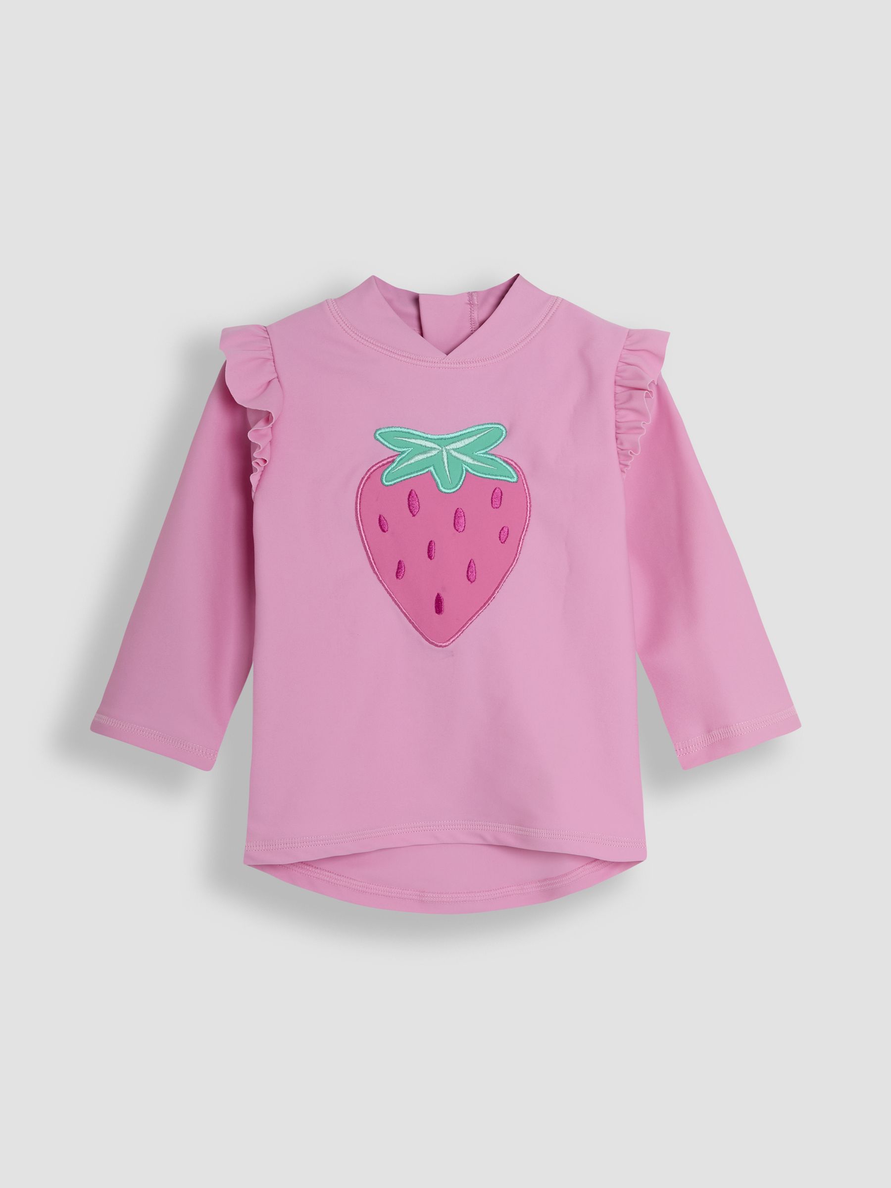 Pink Appliqué Sun Protection Rash Vest