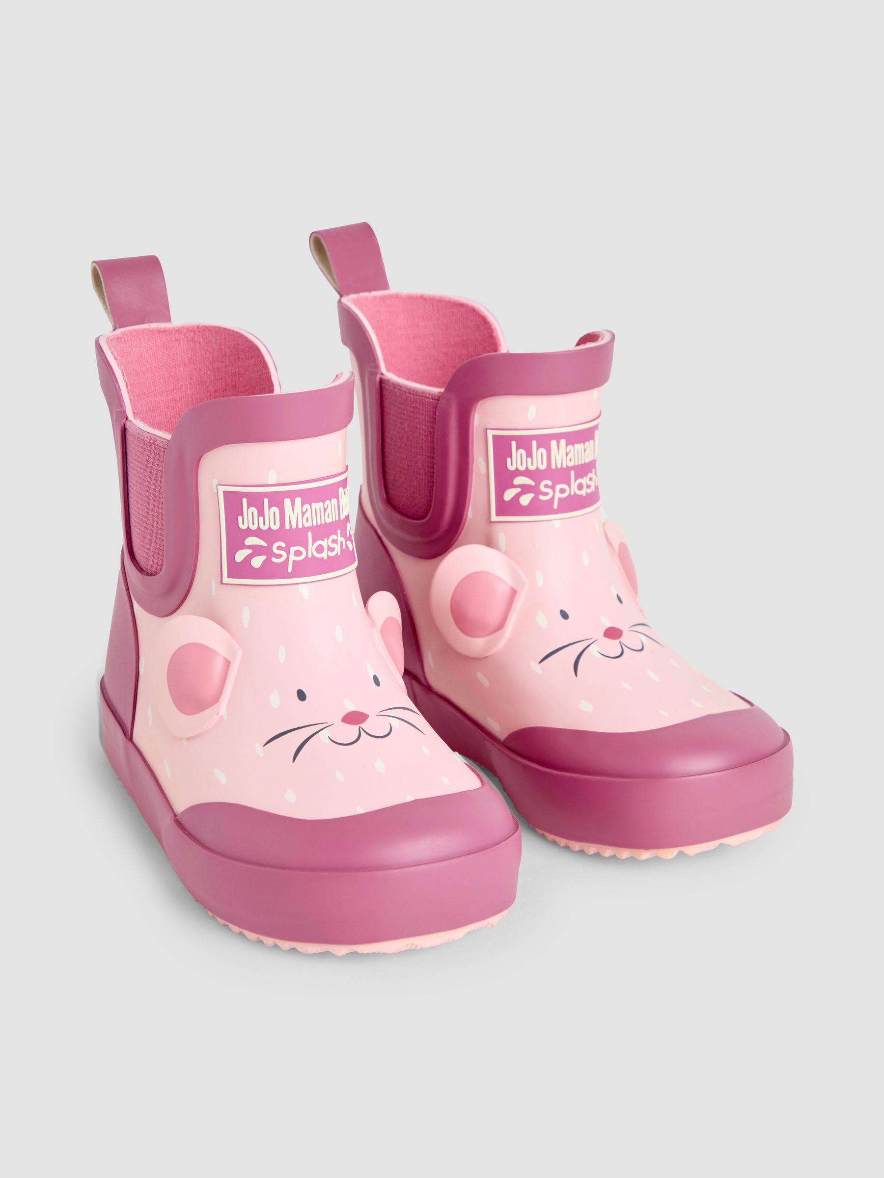 Pink Mouse Character Ankle Wellies