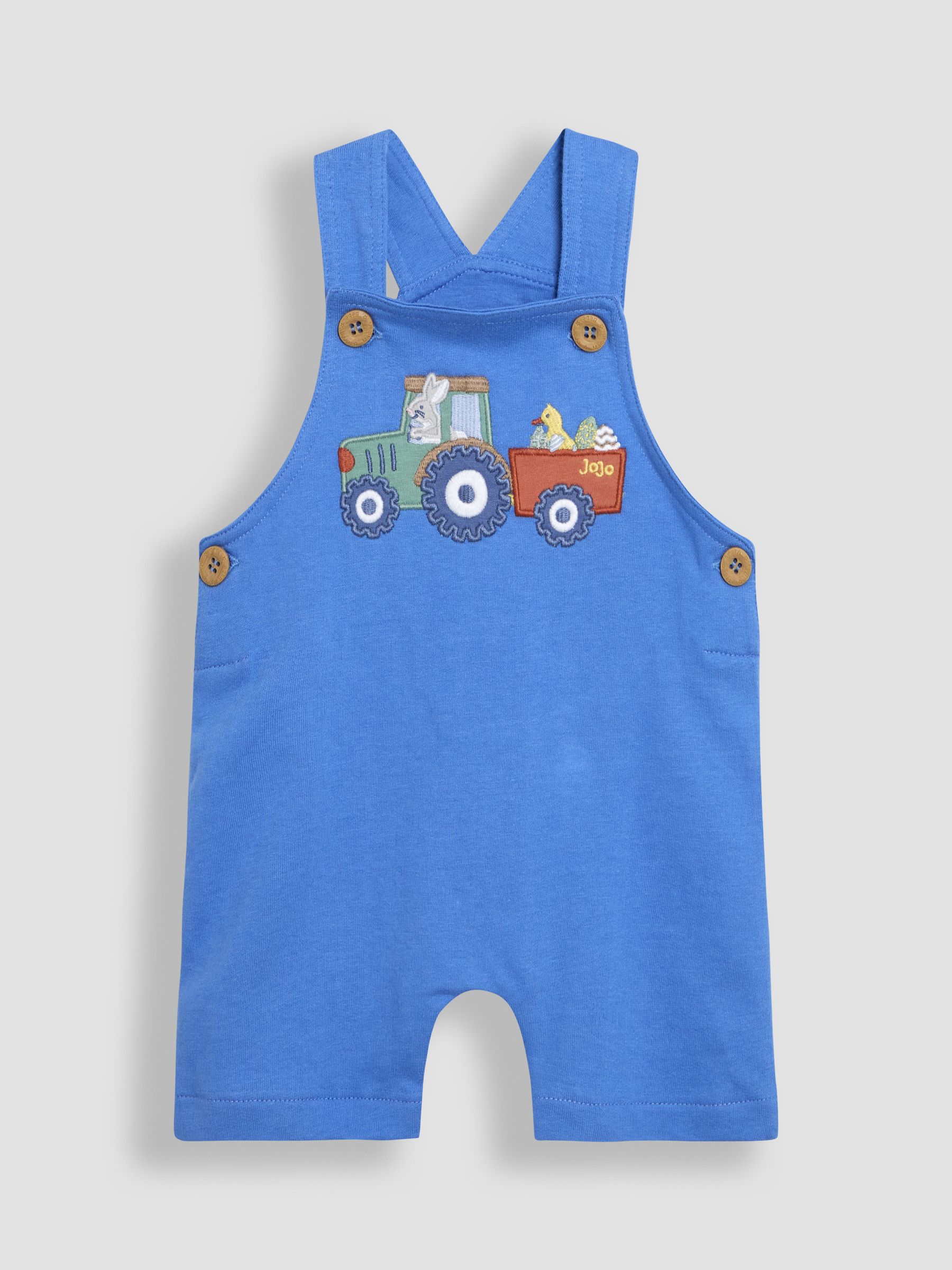 Blue Boat 2-Piece Appliqué Dungarees & T-Shirt Set