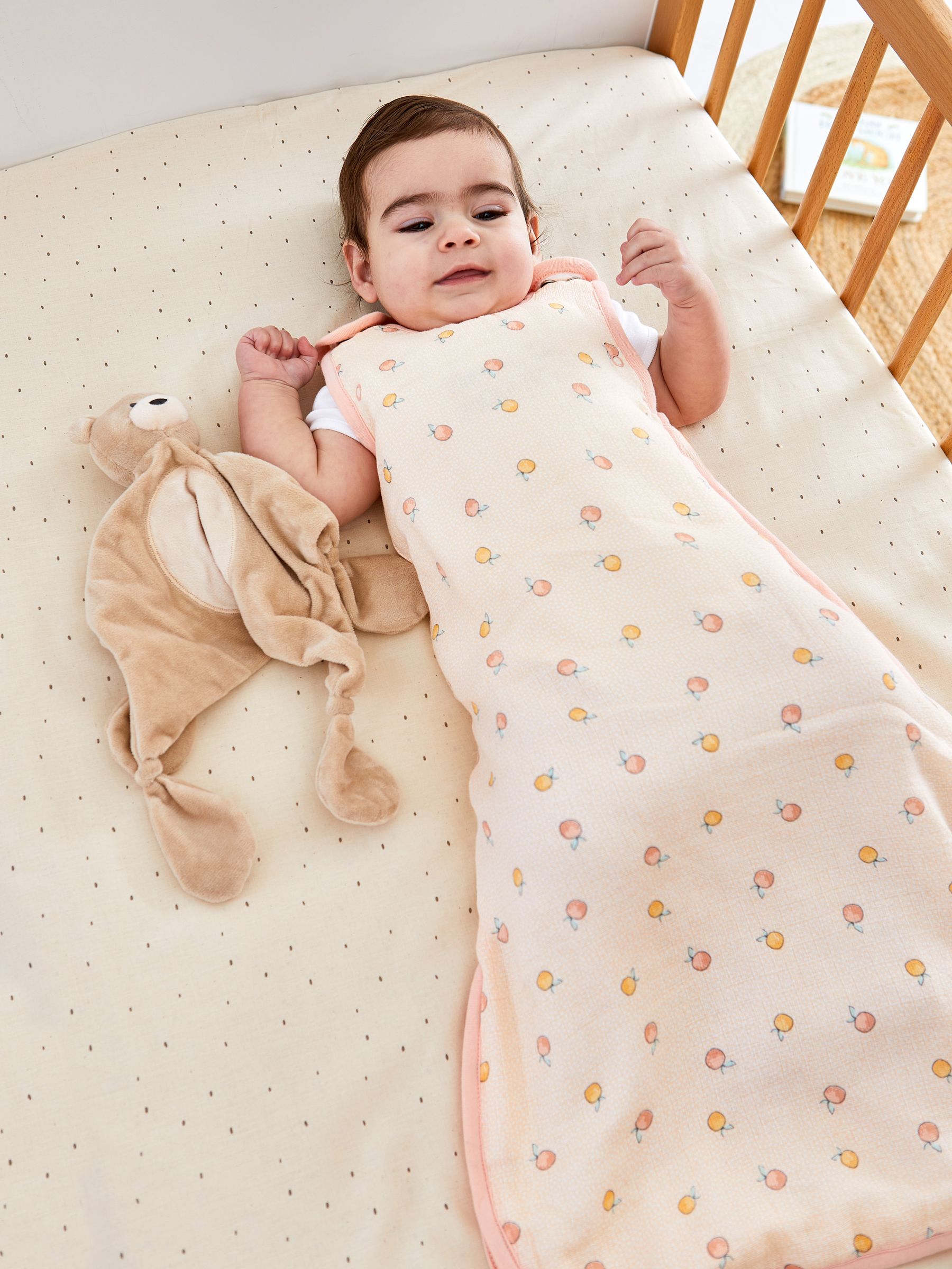 Apples & Oranges 1 Tog Baby Muslin Sleeping Bag