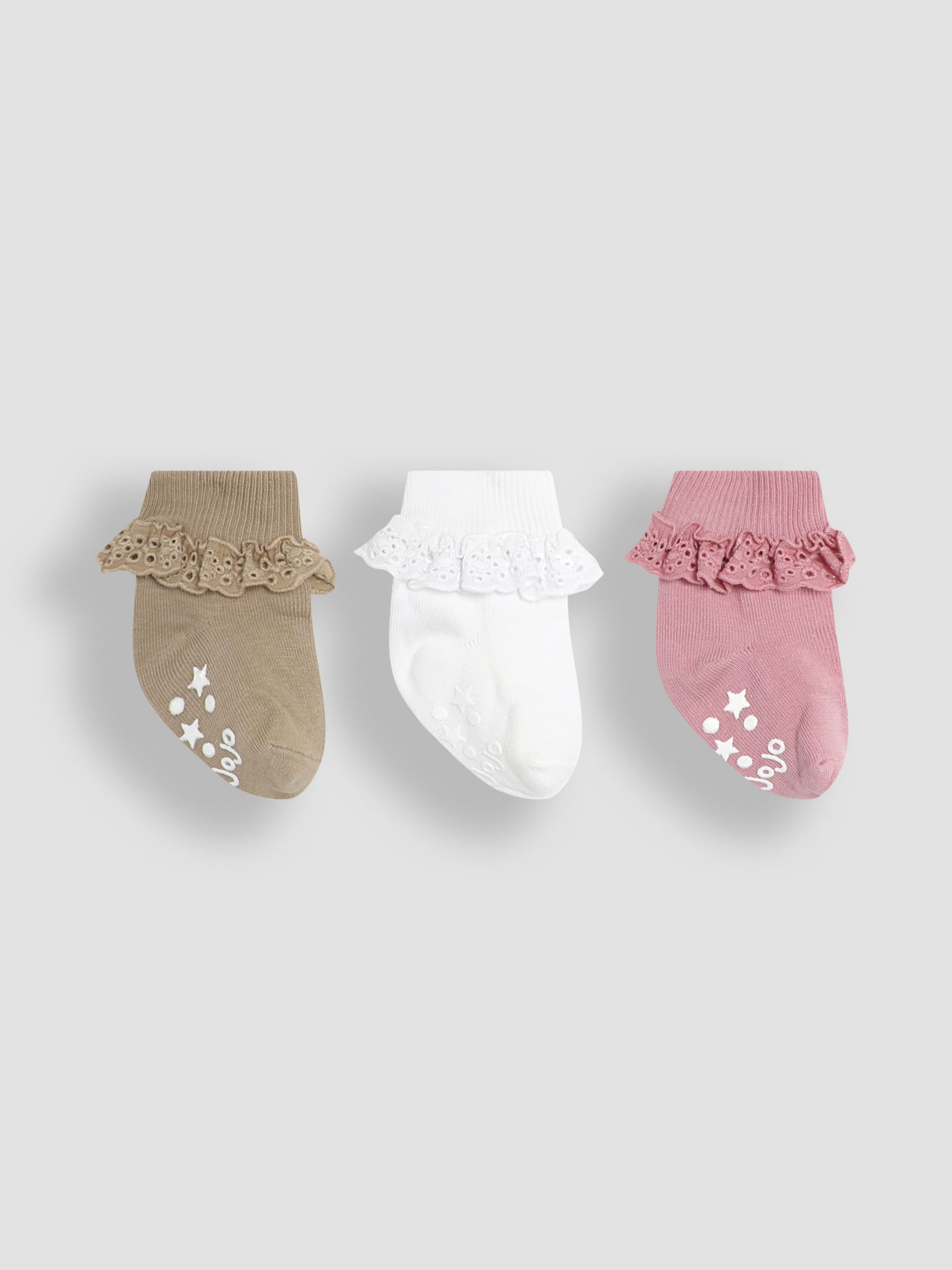 Natural Frill Socks 3 Pack
