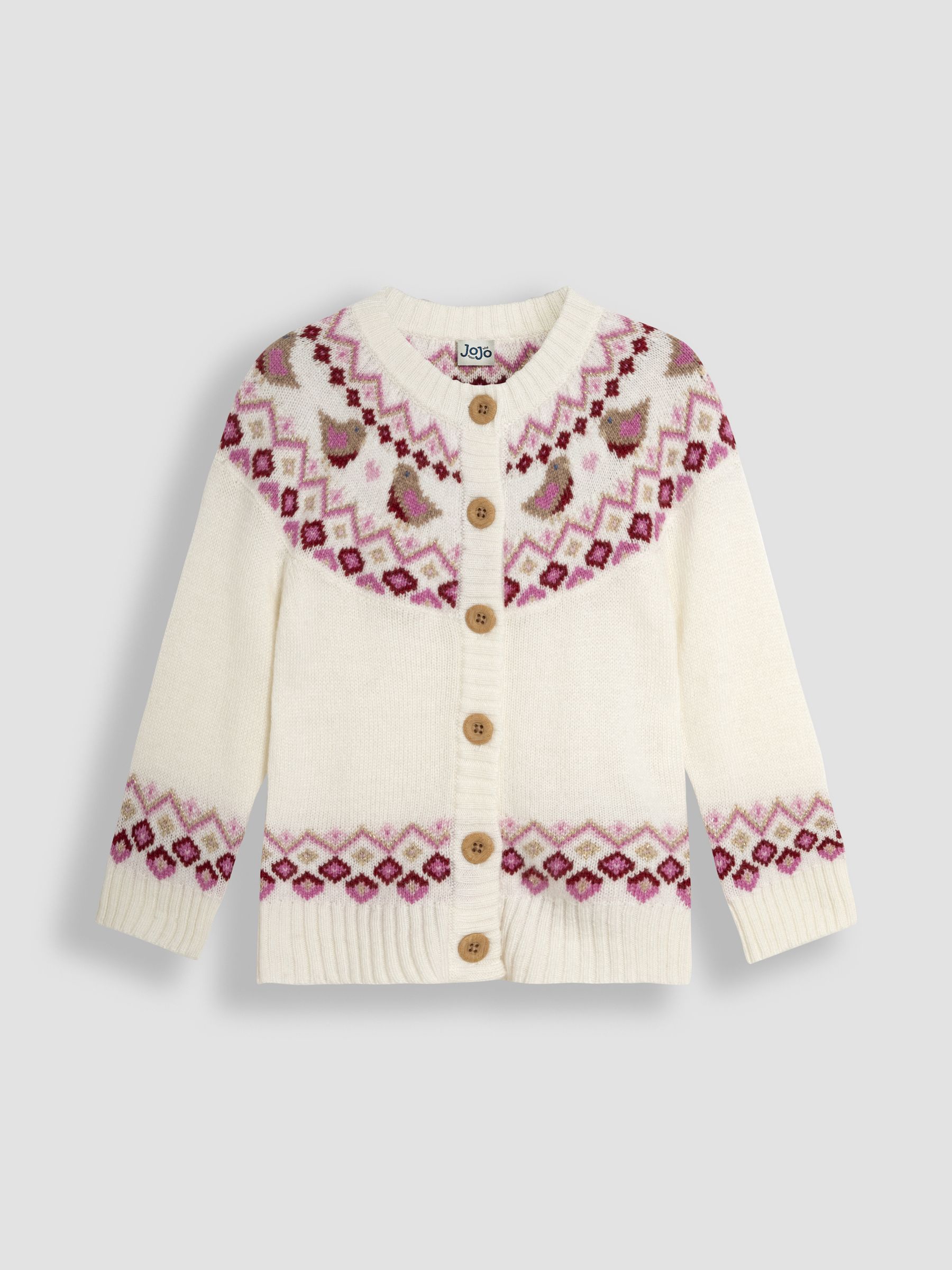 Cream Robin Festive Cardigan
