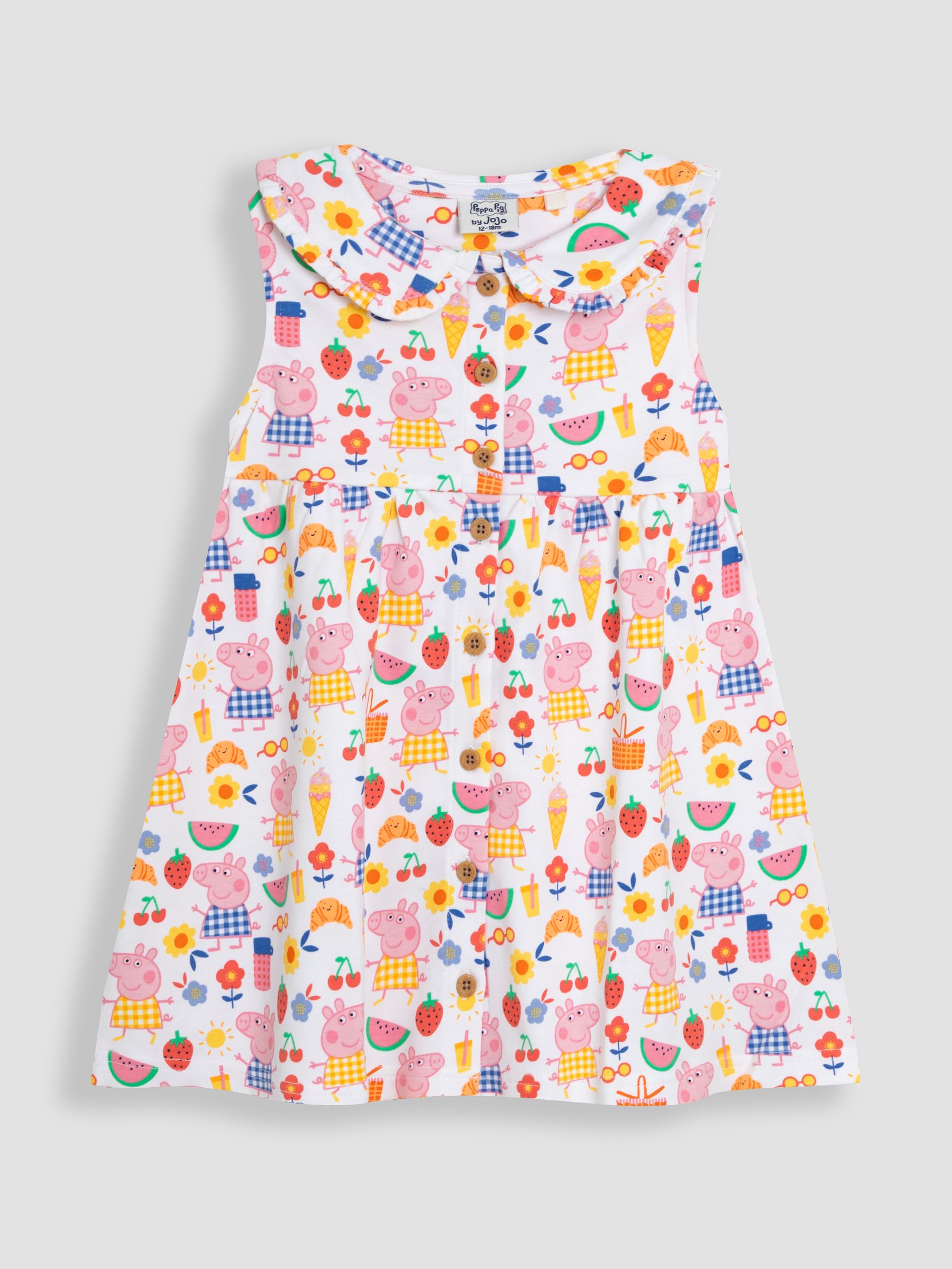 Pink Peppa Pig Button Through Dress