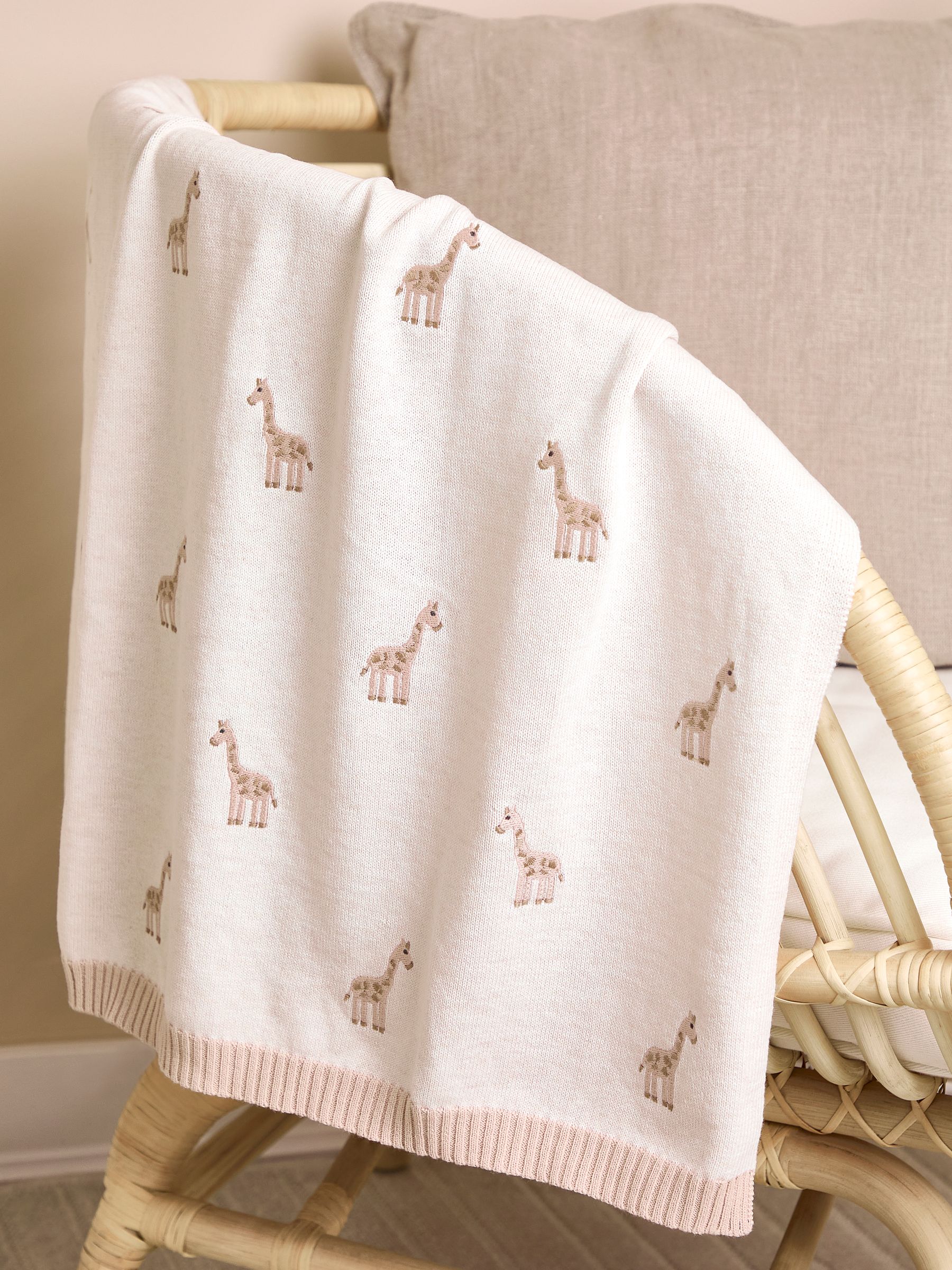 Giraffe Embroidered Shawl