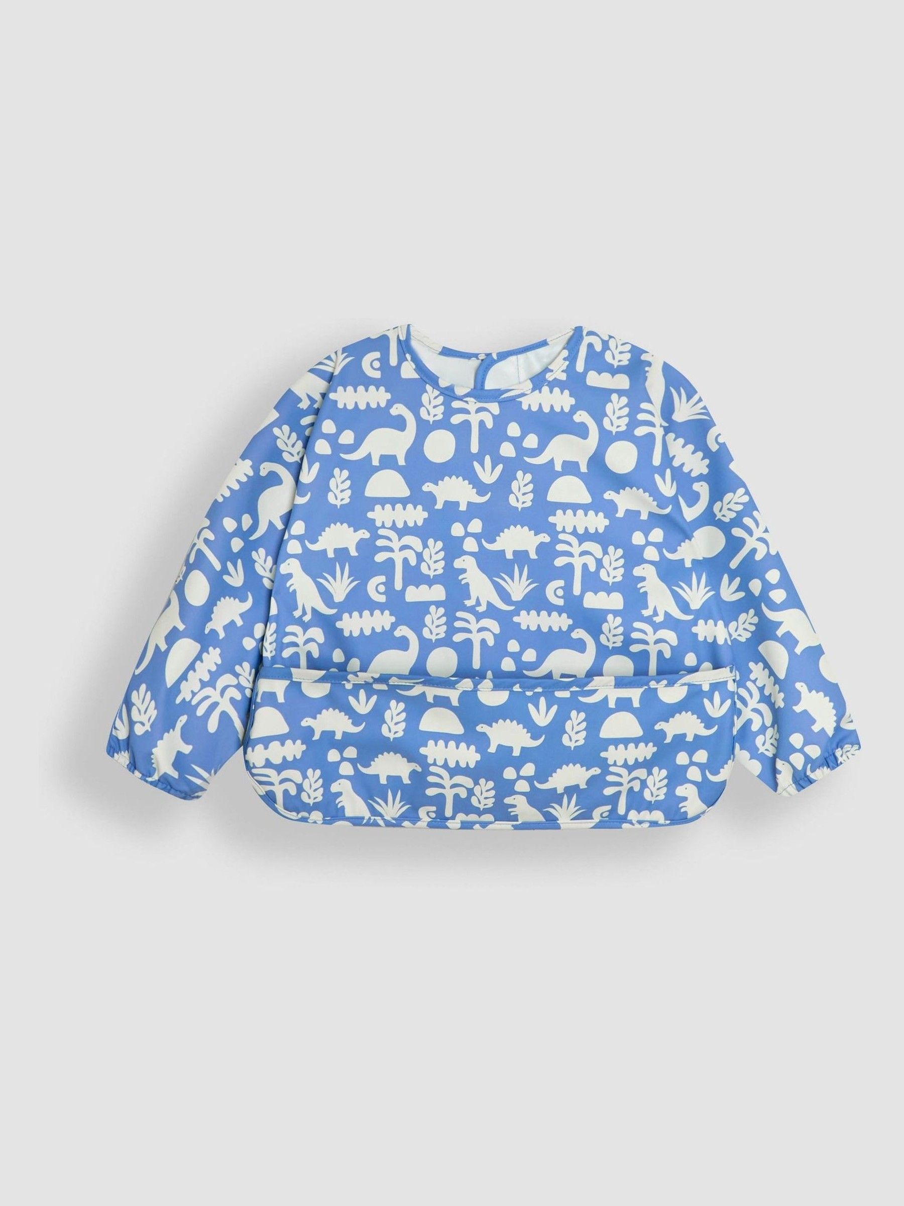 Blue Dino Sleeved Bib
