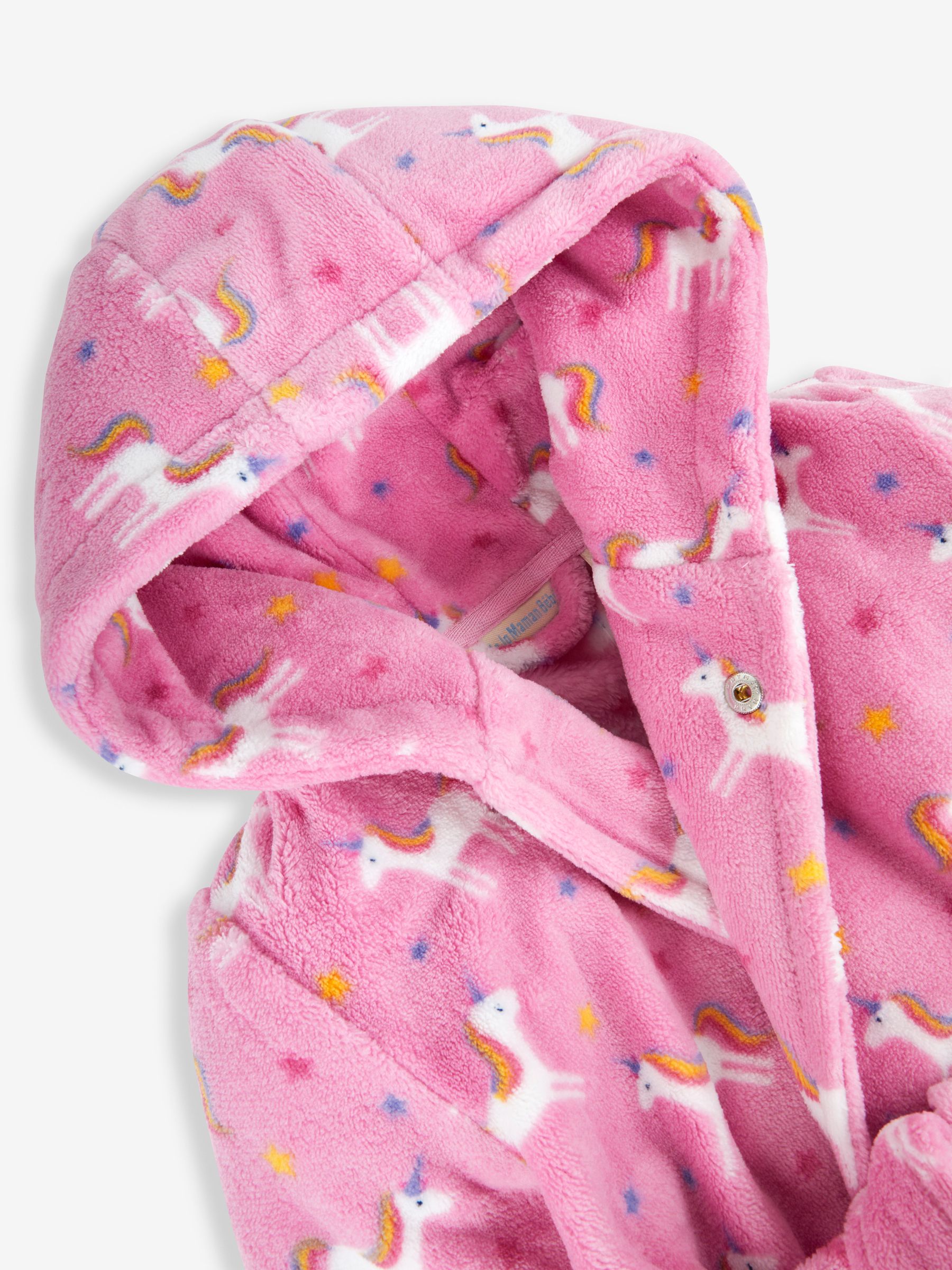 Pink Girls' Unicorn Print Dressing Gown