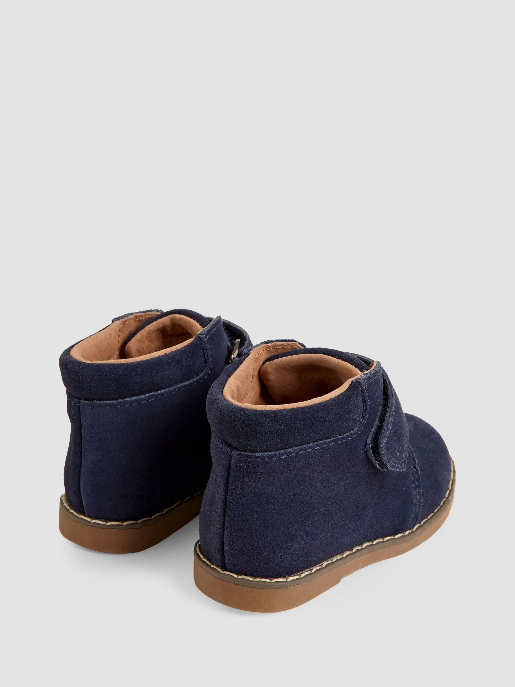 Navy Suede Boots