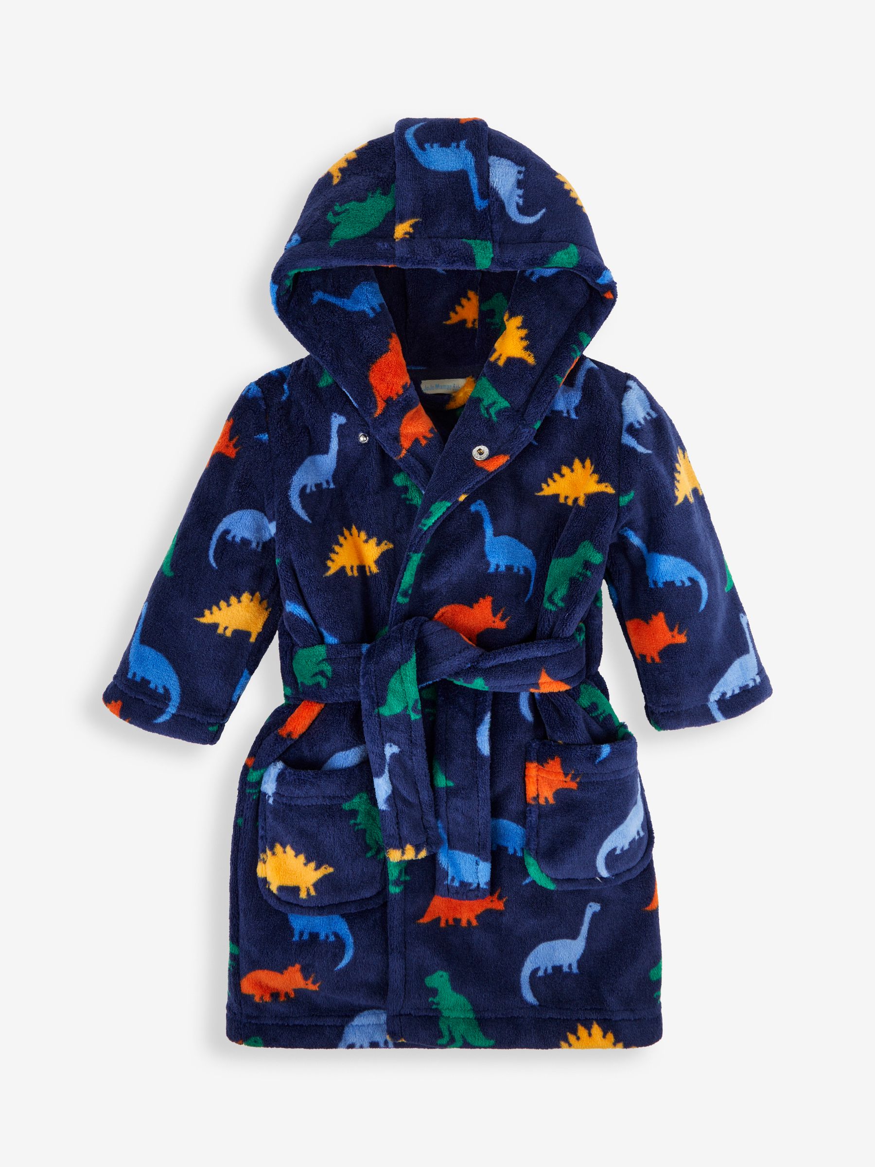 Navy Dinosaur Print Dressing Gown