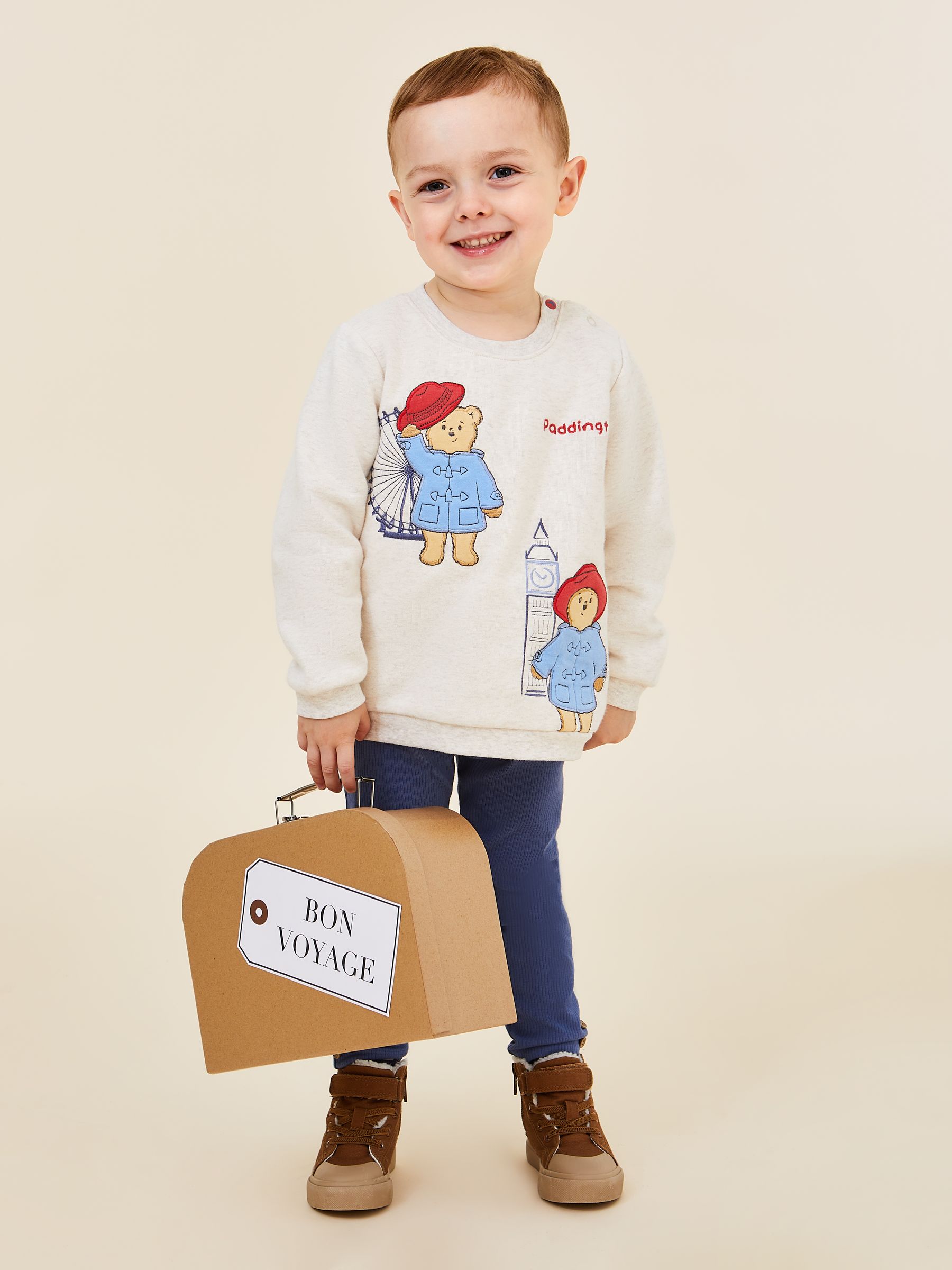 Natural Paddington Appliqué Sweatshirt & Leggings Set