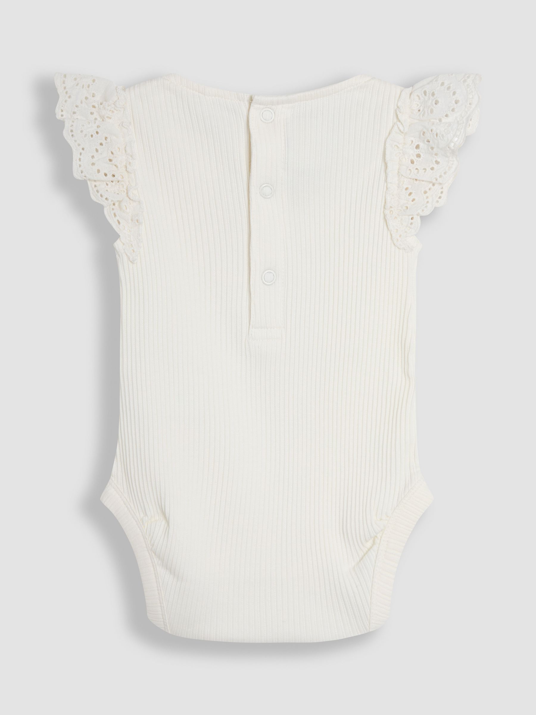 Cream Broderie Frill Shoulder Body
