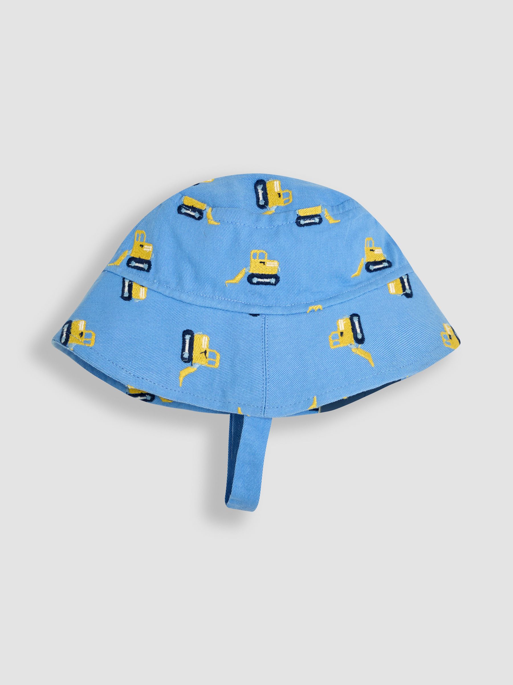 Blue Construction Embroidered Twill Sun Hat