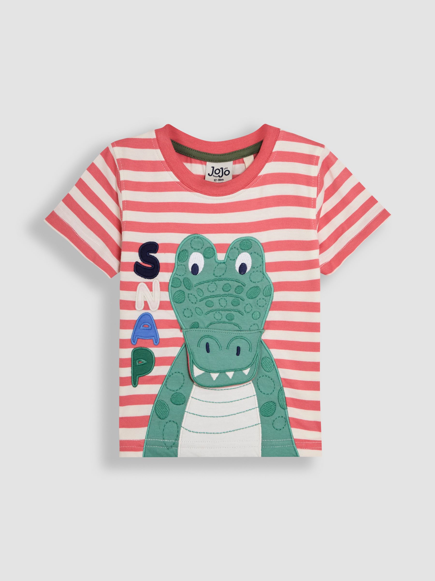 Pink Crocodile Interactive Appliqué 100% Cotton T-Shirt