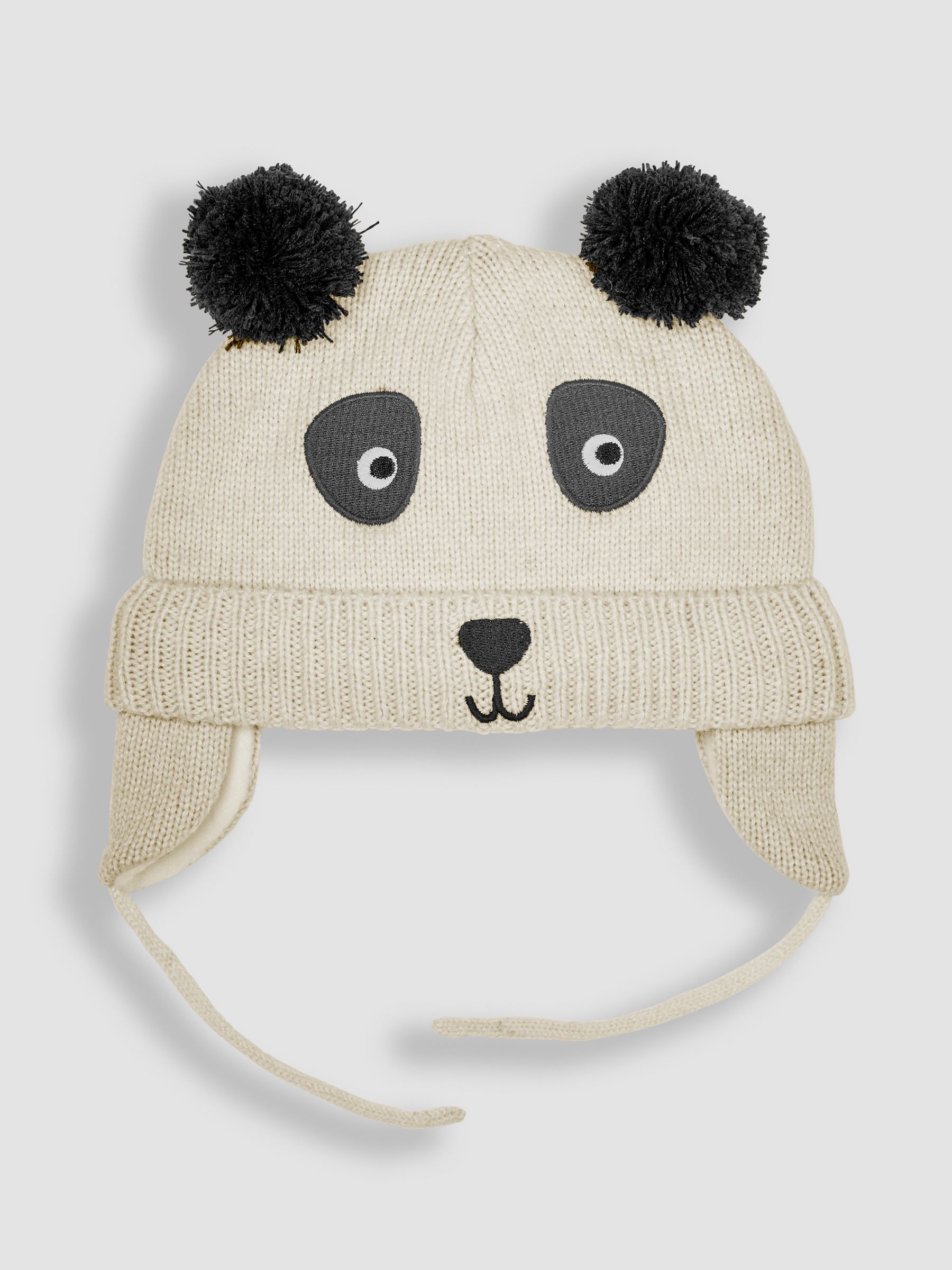 Cream Panda Hat