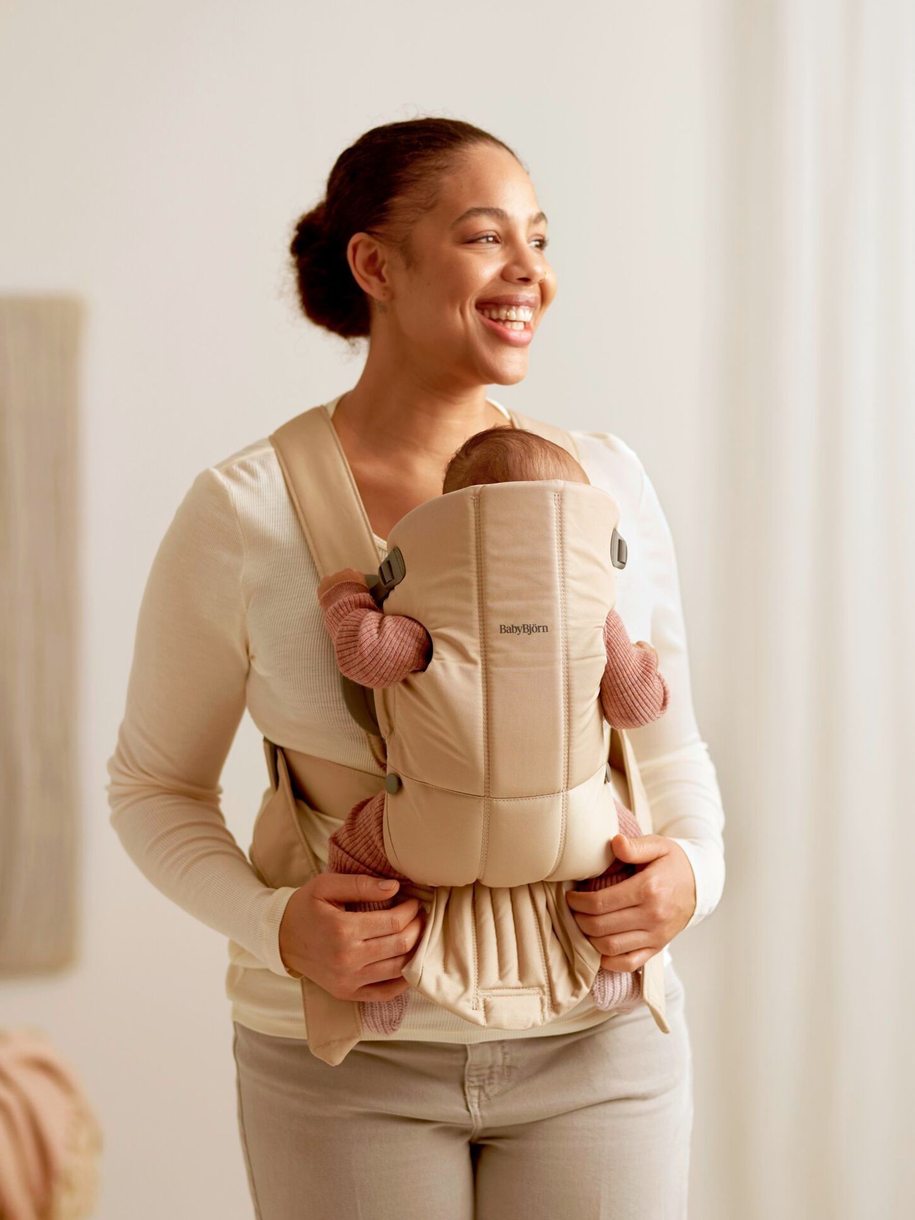 BabyBjörn Light Beige Baby Carrier Mini Woven