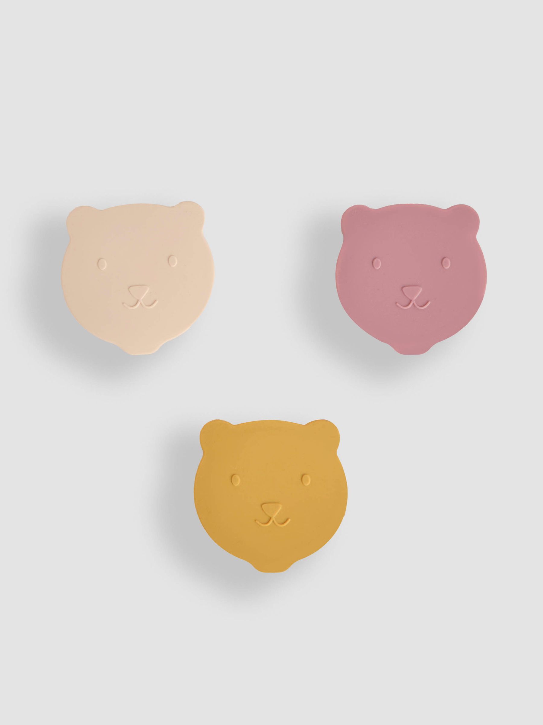 Set of 3 Bear Silicone Snack Pots