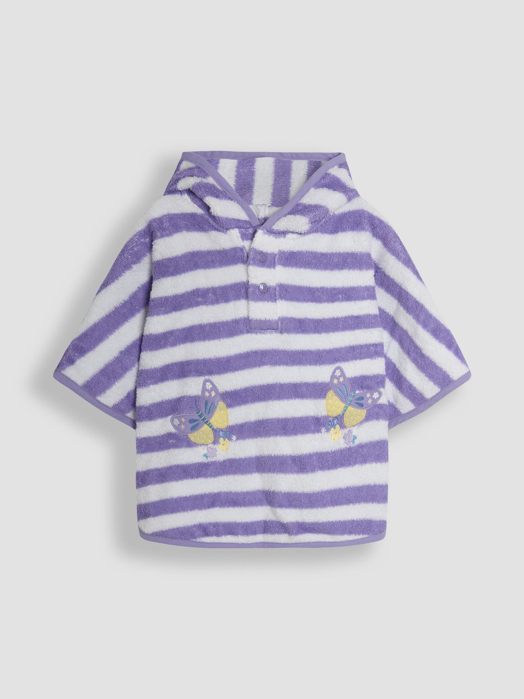 Yellow Appliqué Towelling Poncho