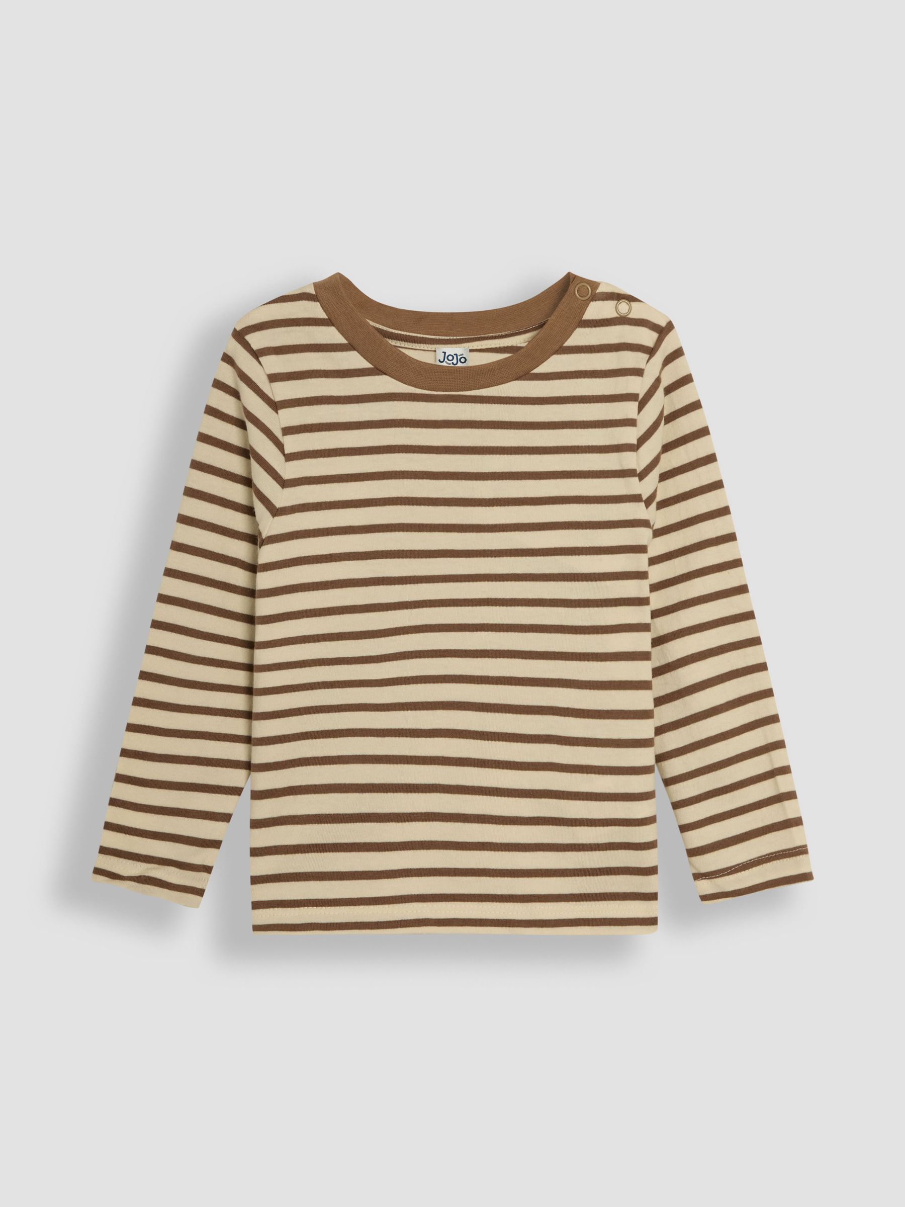 Brown 2-Piece Classic Cord Dungarees & Stripe Top Set