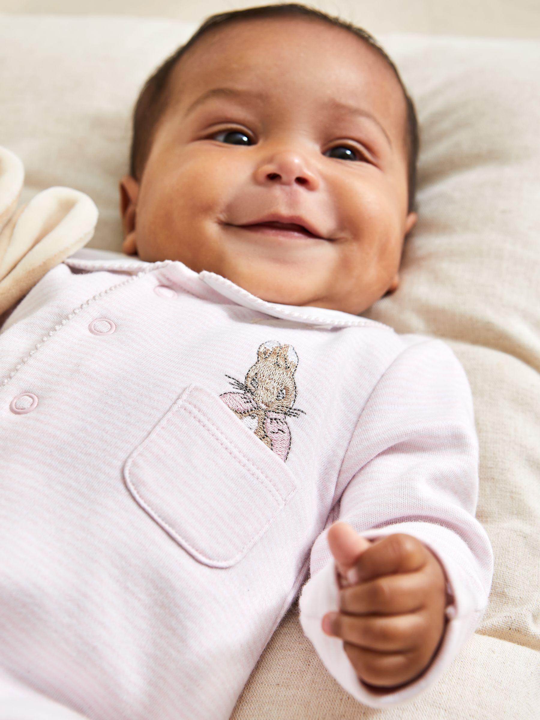 Pink Flopsy Bunny Sleepsuit & Comforter Gift Set
