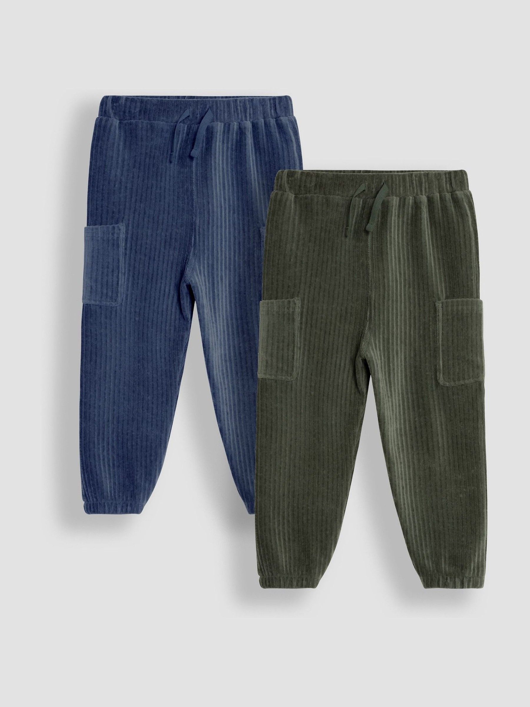 Tan & Natural 2-Pack Velour Pocket Joggers