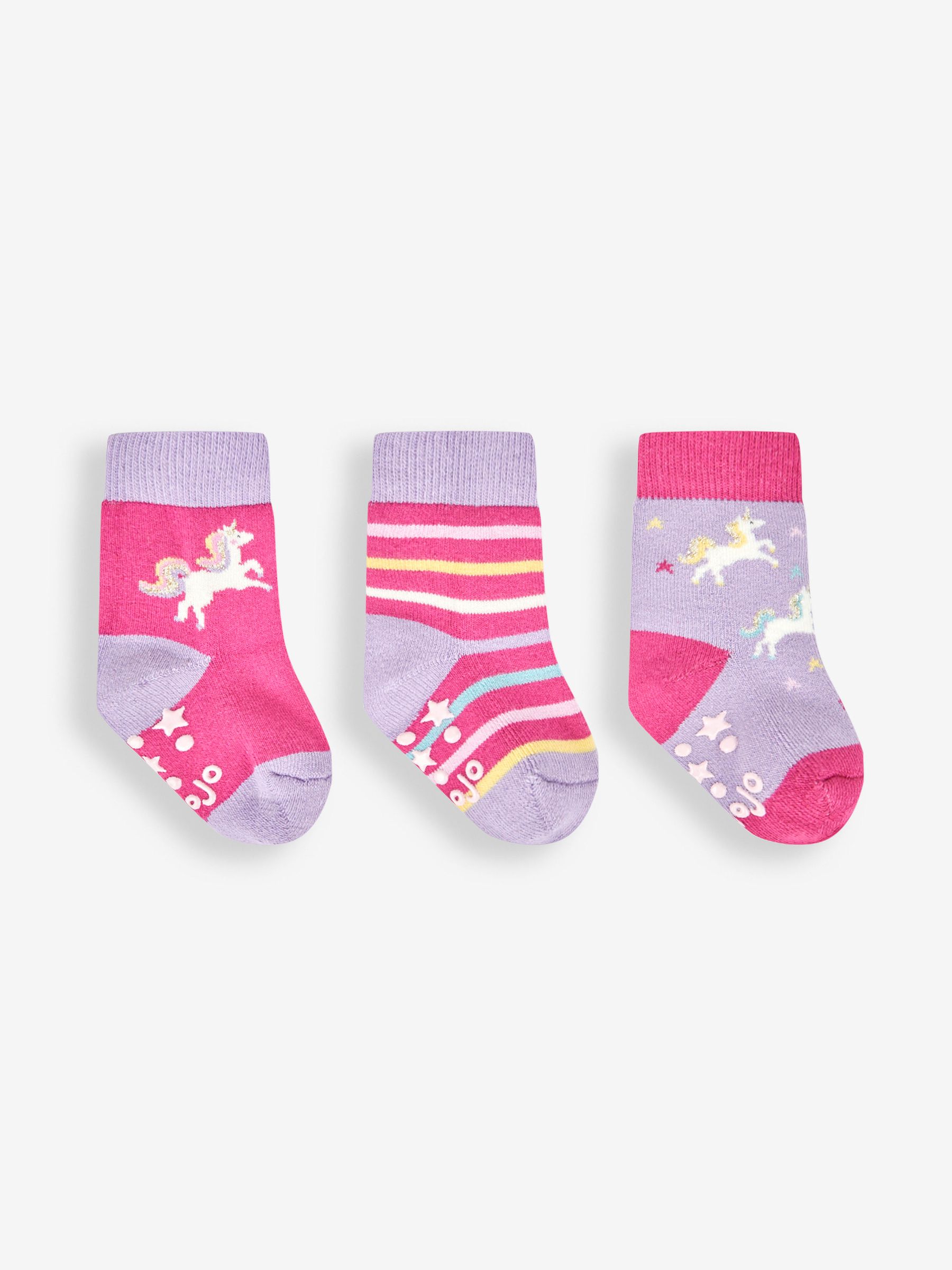 Fuchsia 3-Pack Extra Thick Unicorn Socks