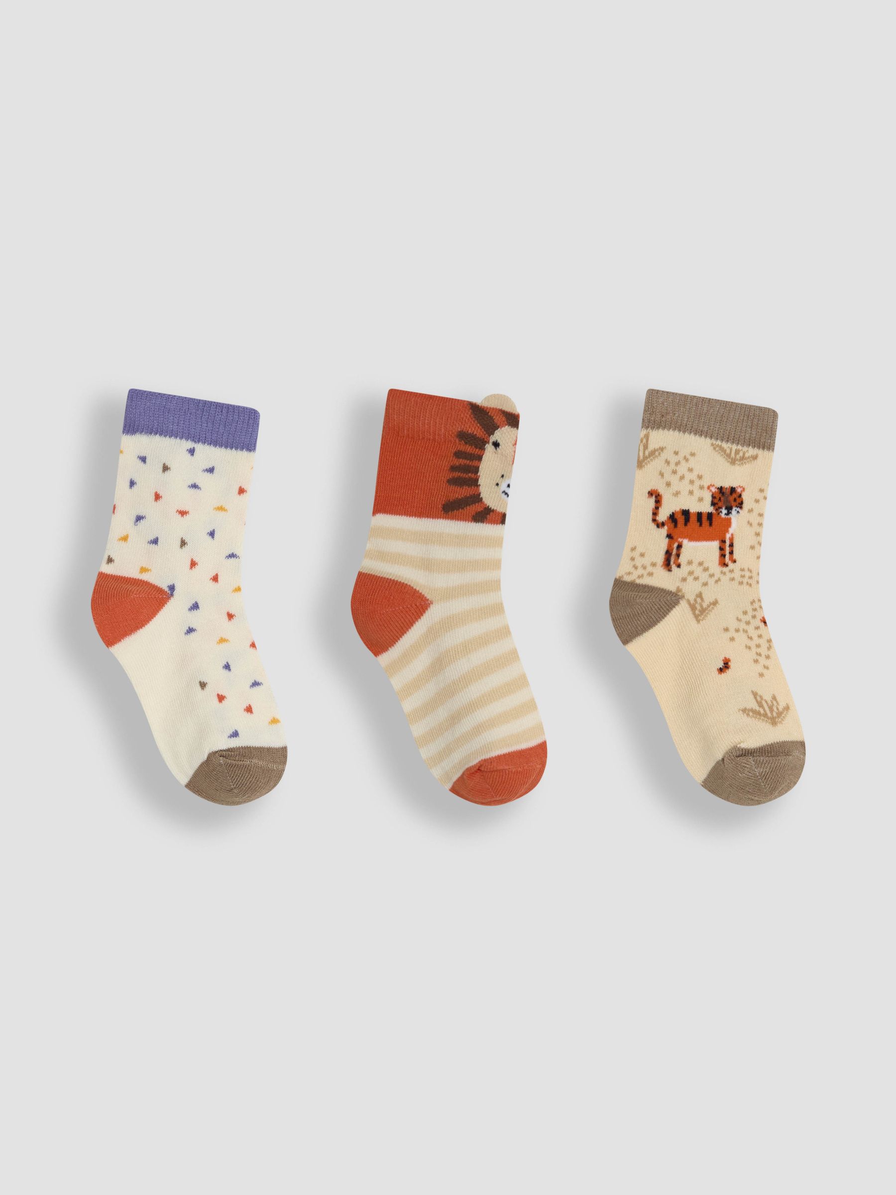 Orange Printed Socks 3 Pack