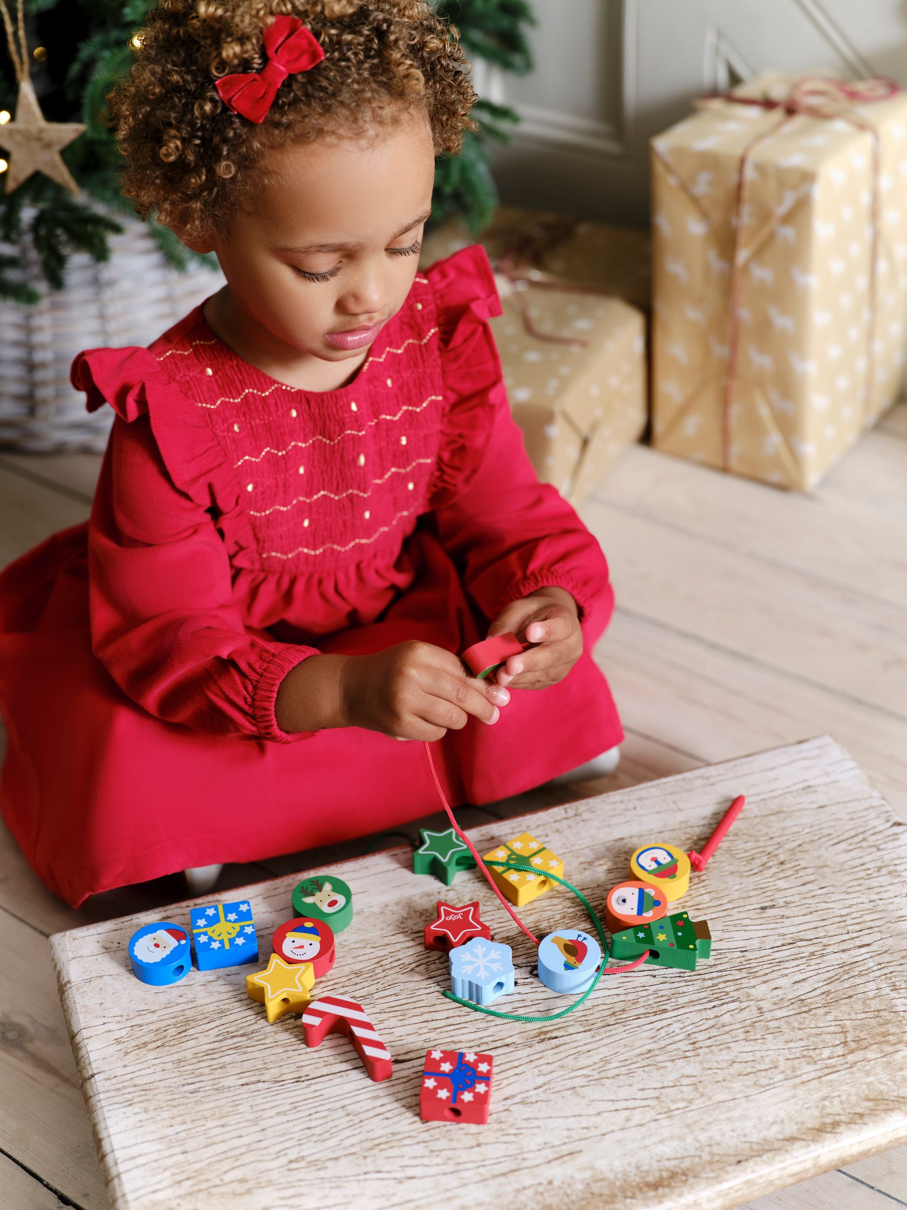 Christmas Threading Beads