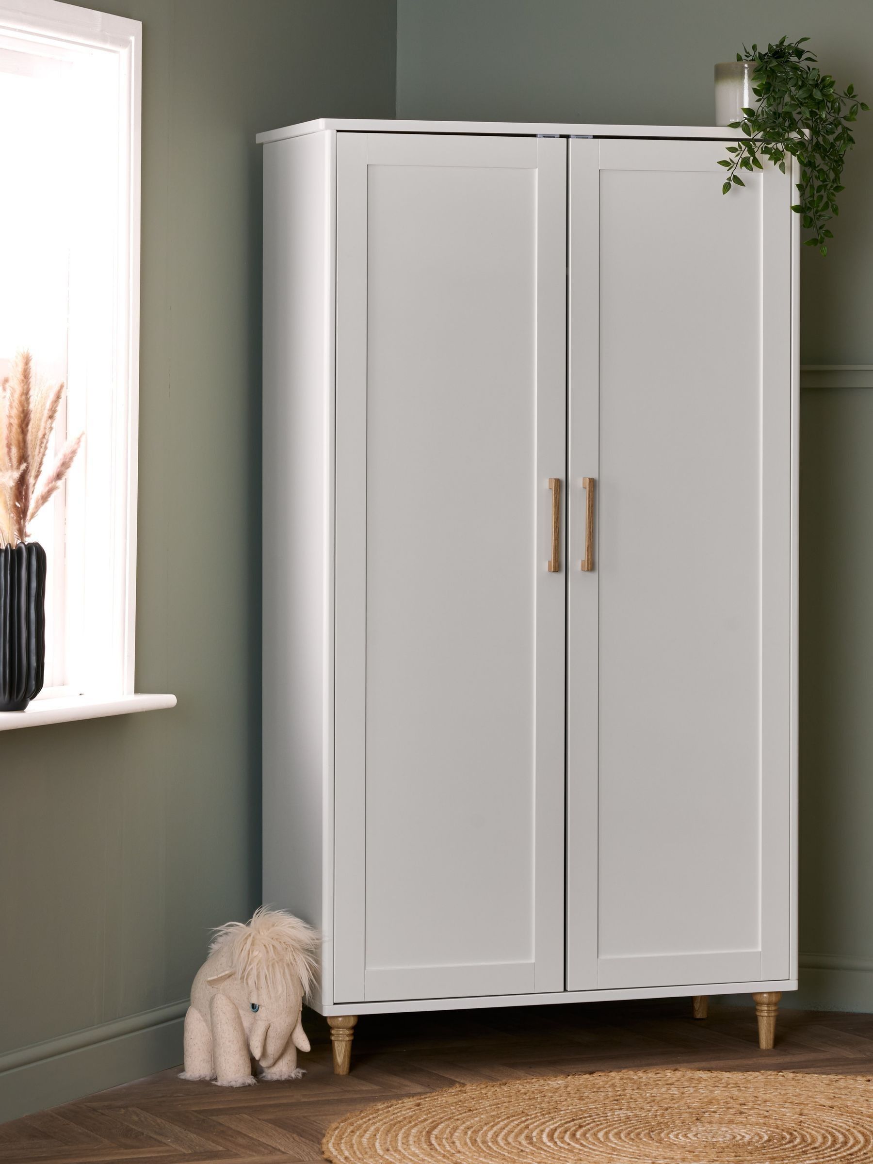 Obaby White Orla Nursery Double Wardrobe