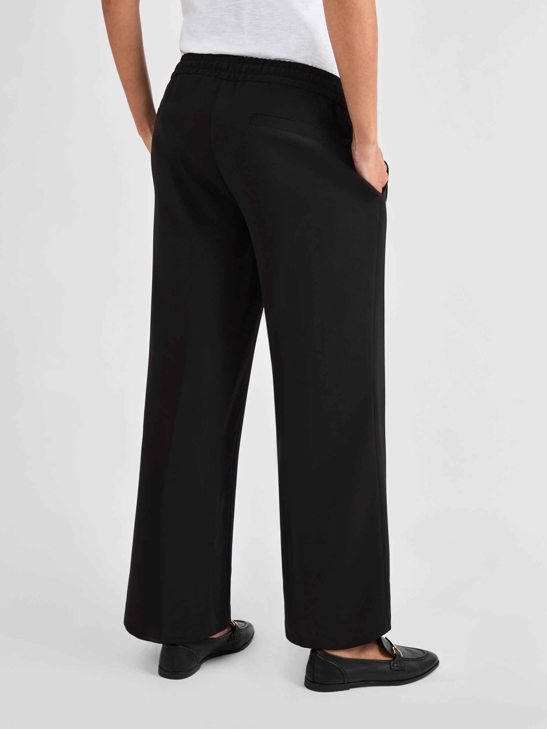 Black Wide Leg Maternity Trousers