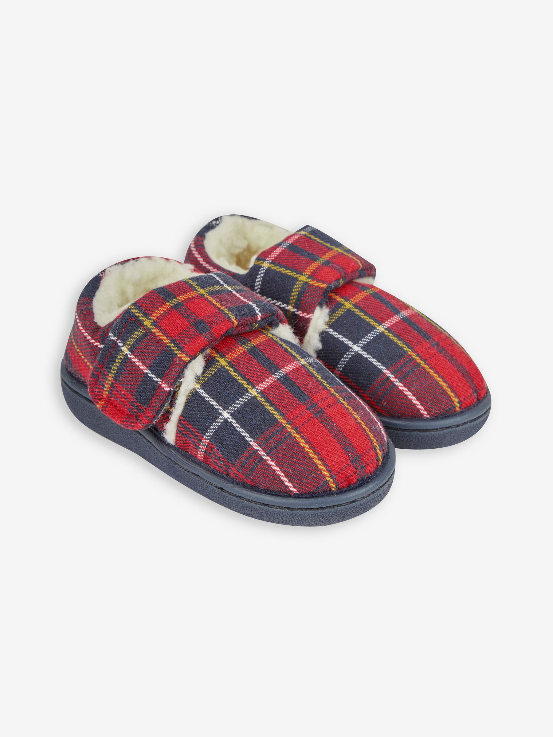 Red Tartan Slipper Shoes